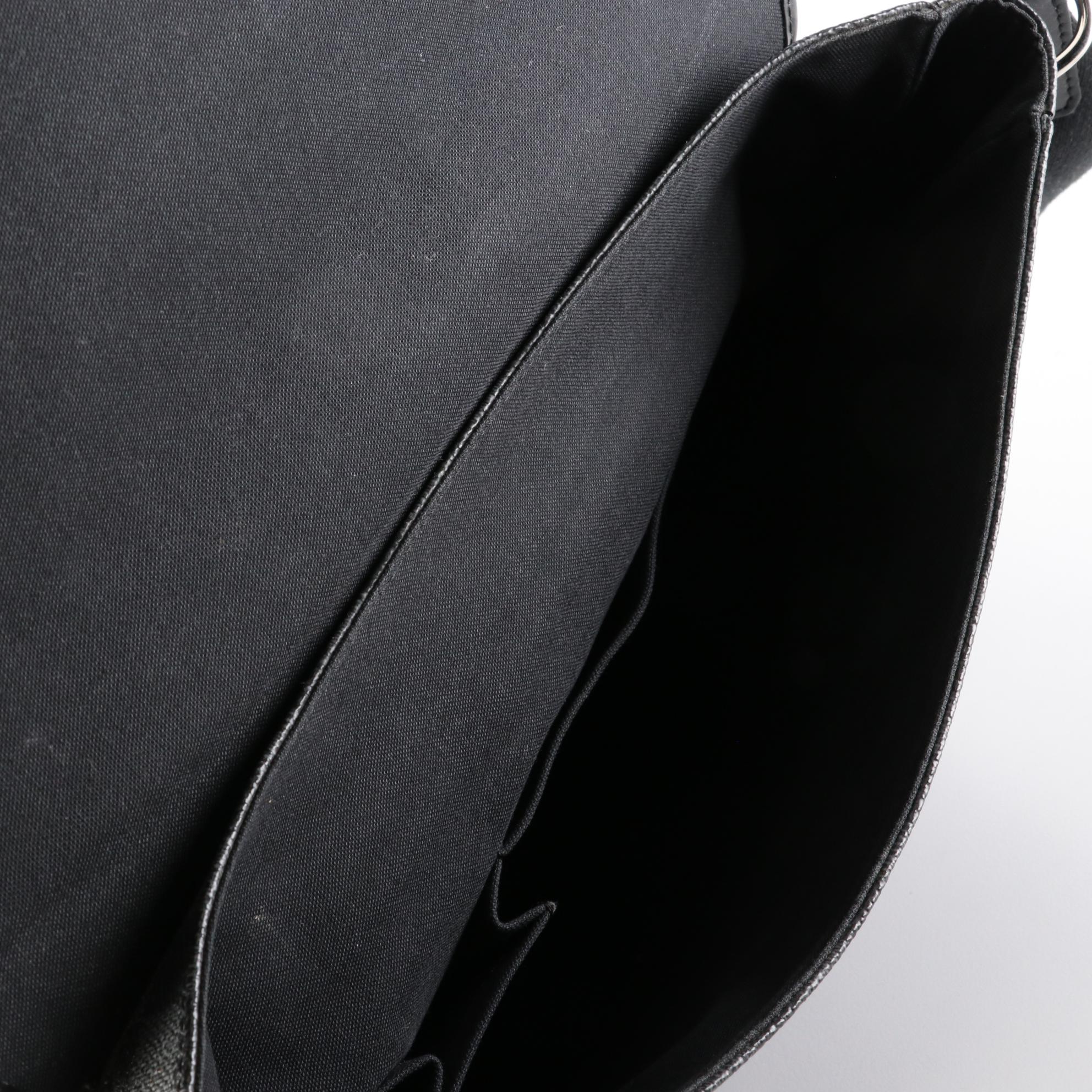 Louis Vuitton Renzo Messenger Bag Damier Graphite Canvas and Black Leather