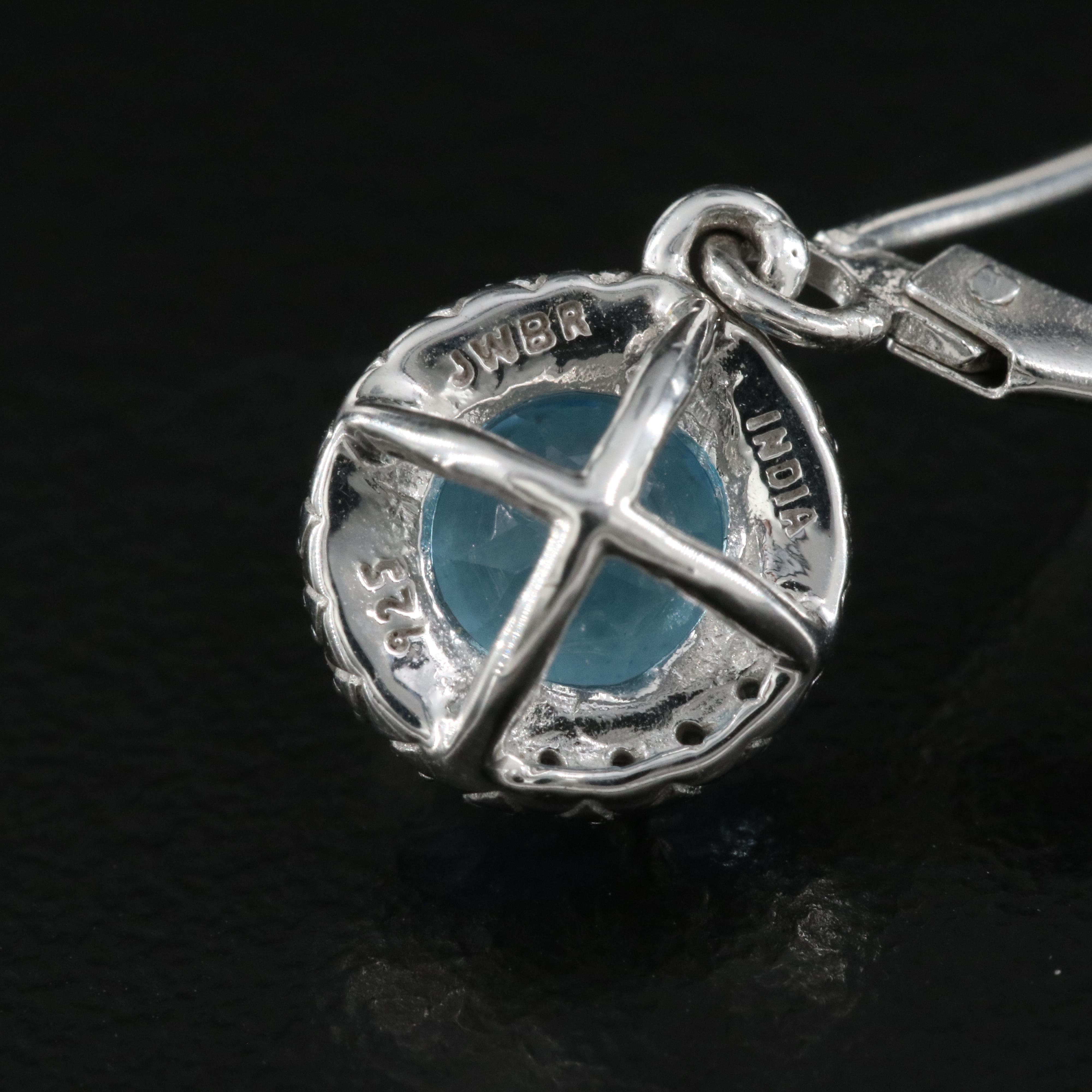 Sterling Topaz and Sapphire Earrings