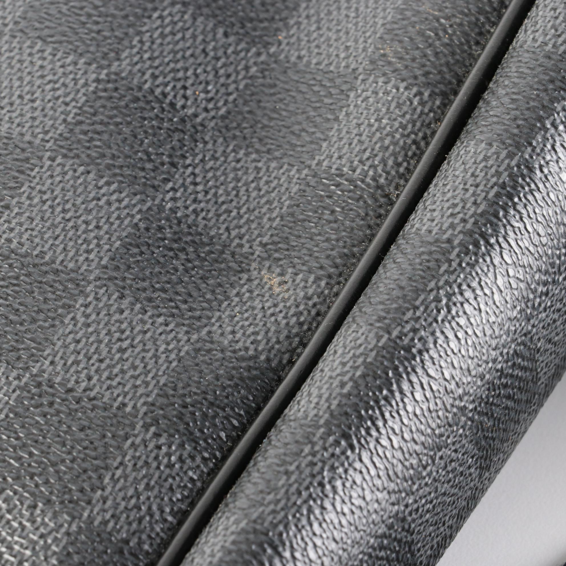 Louis Vuitton Renzo Messenger Bag Damier Graphite Canvas and Black Leather