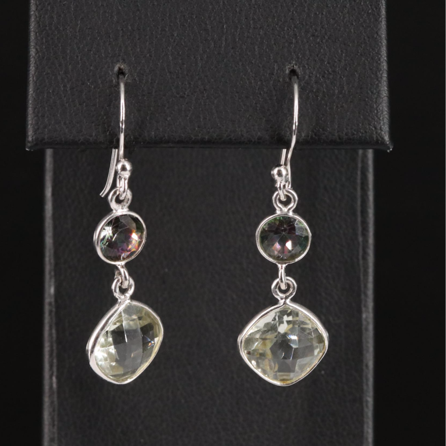 Sterling Peridot Dangle Earrings