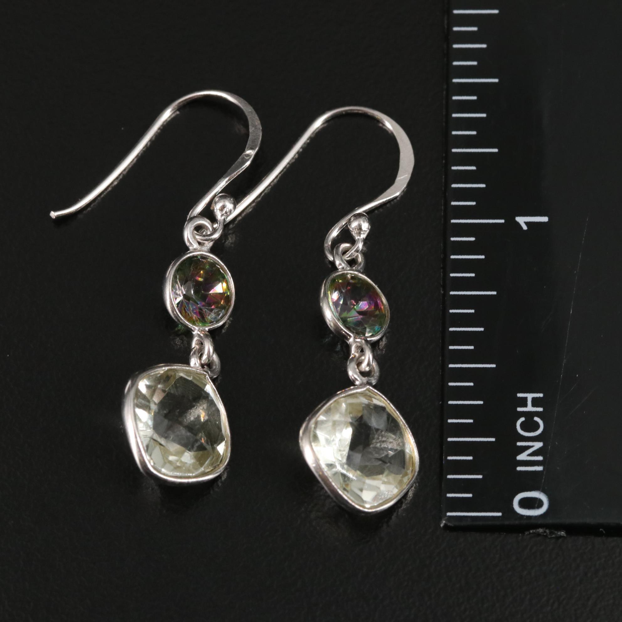 Sterling Peridot Dangle Earrings