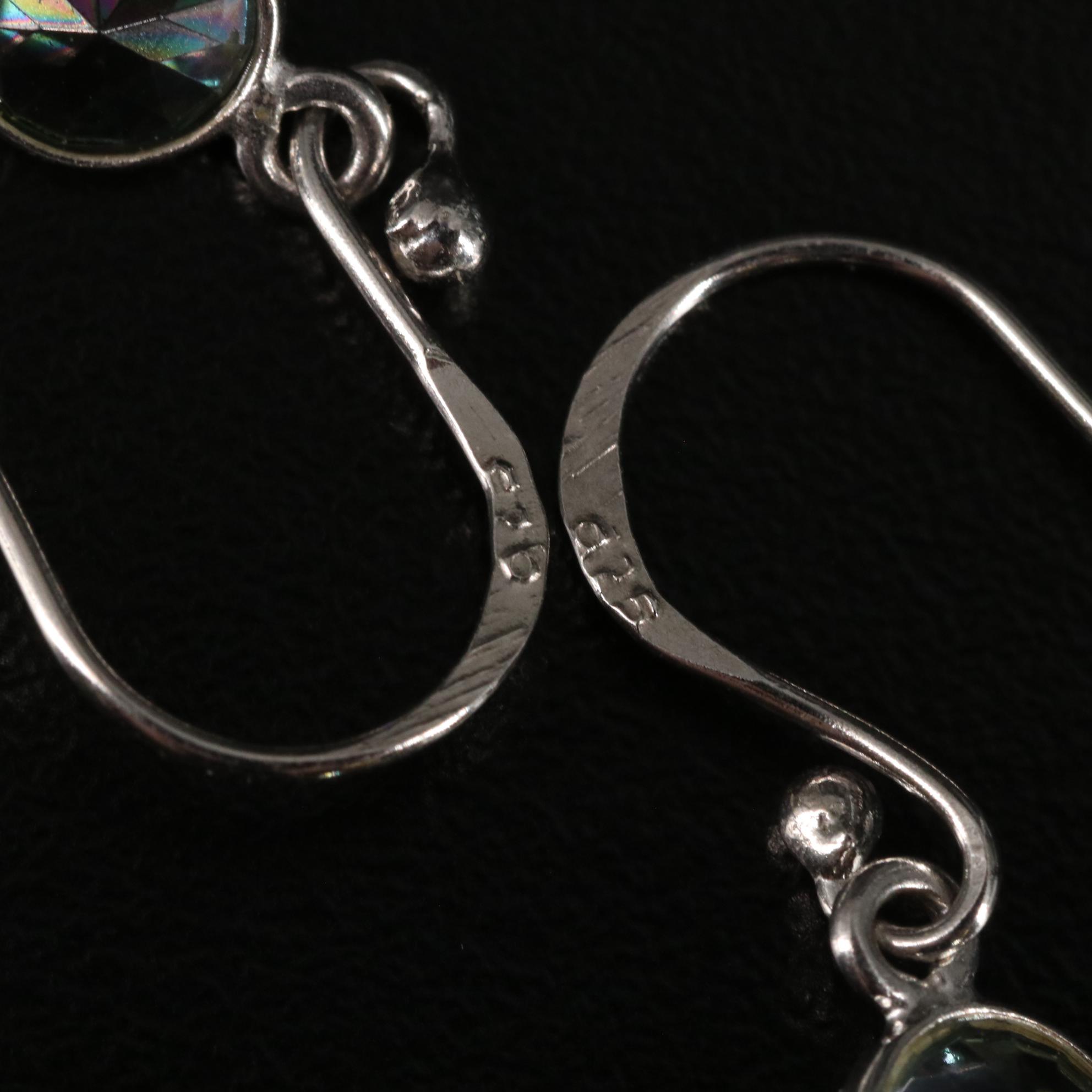 Sterling Peridot Dangle Earrings