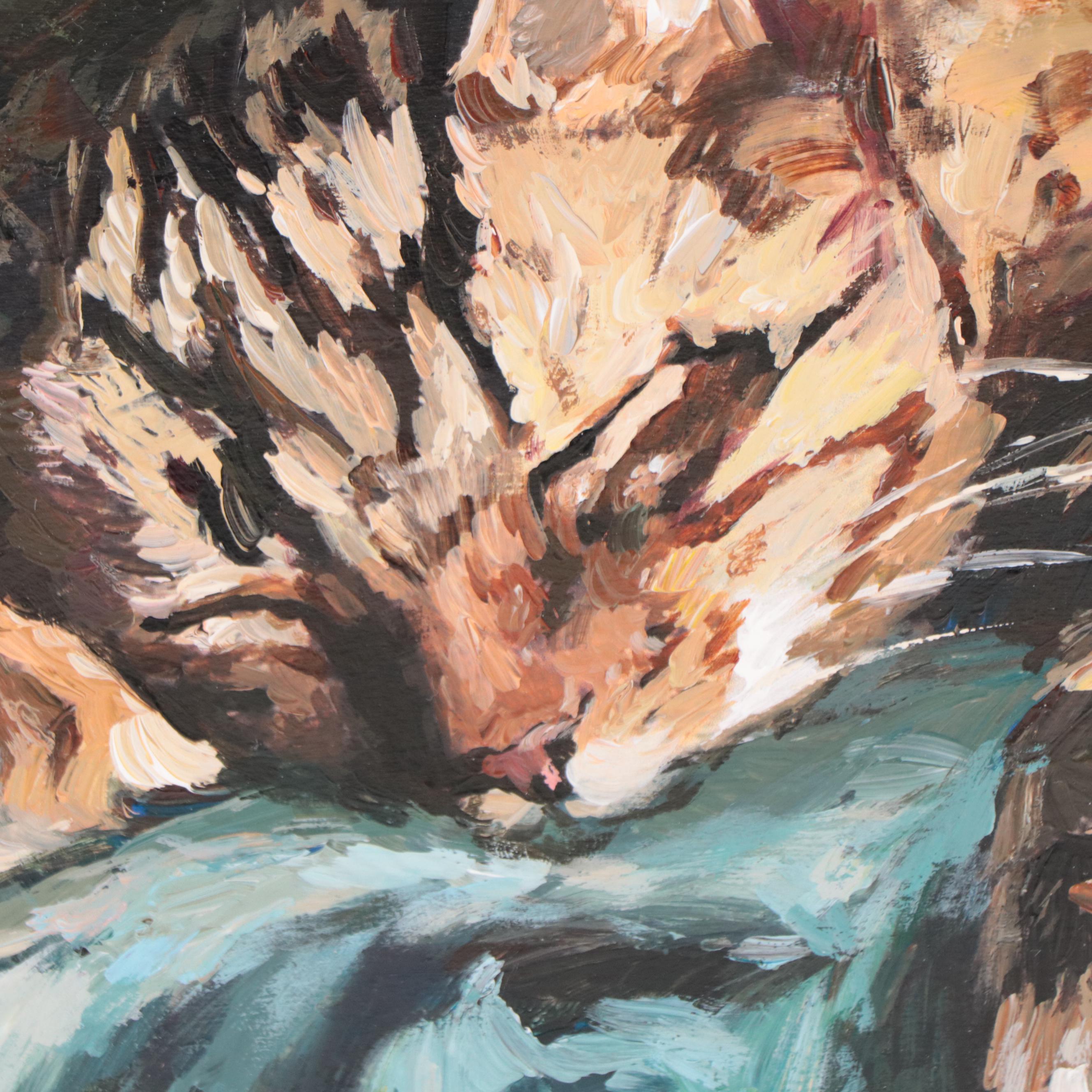 Adam Deda Cat Portrait Oil Painting "Catnap," 2023