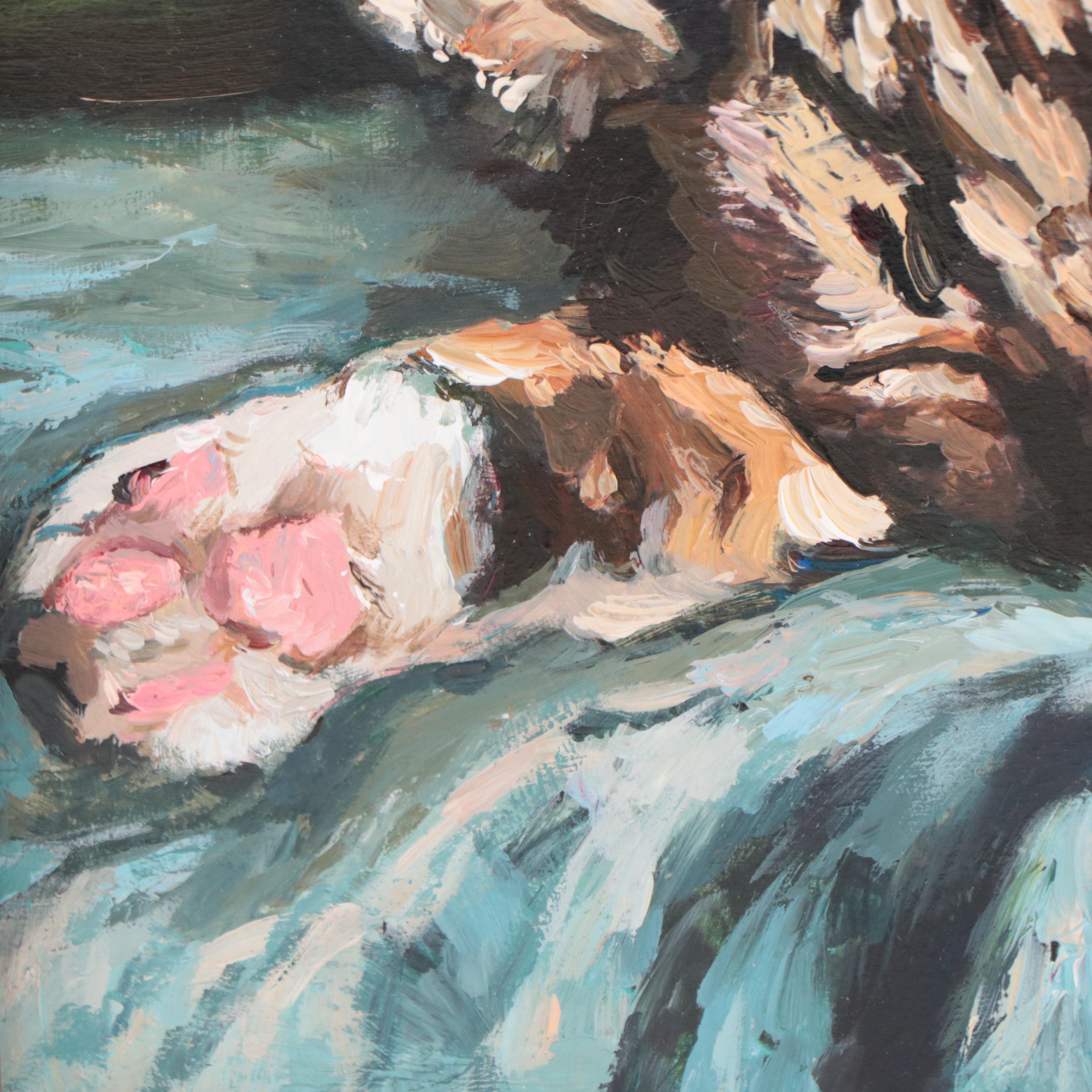 Adam Deda Cat Portrait Oil Painting "Catnap," 2023