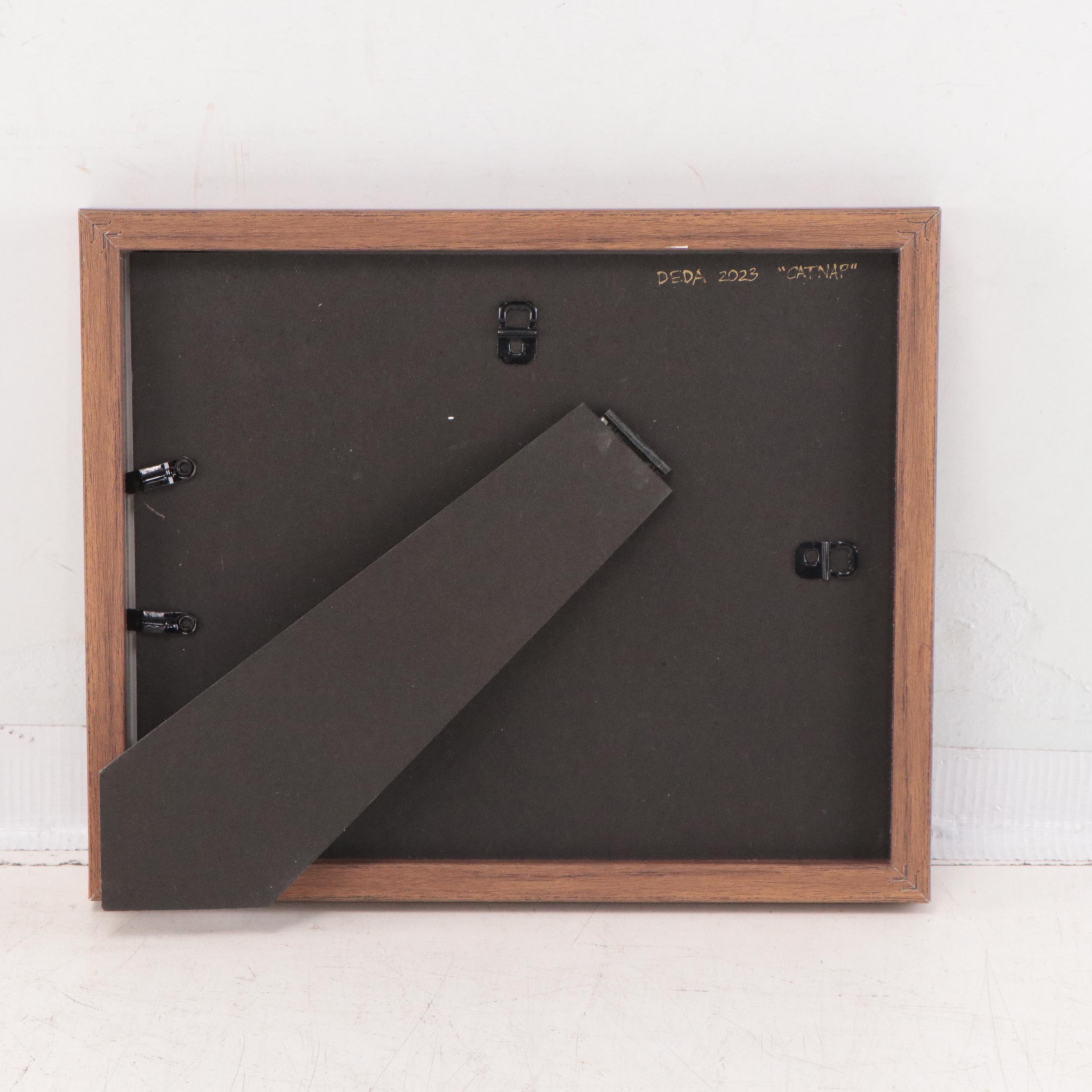 Adam Deda Cat Portrait Oil Painting "Catnap," 2023