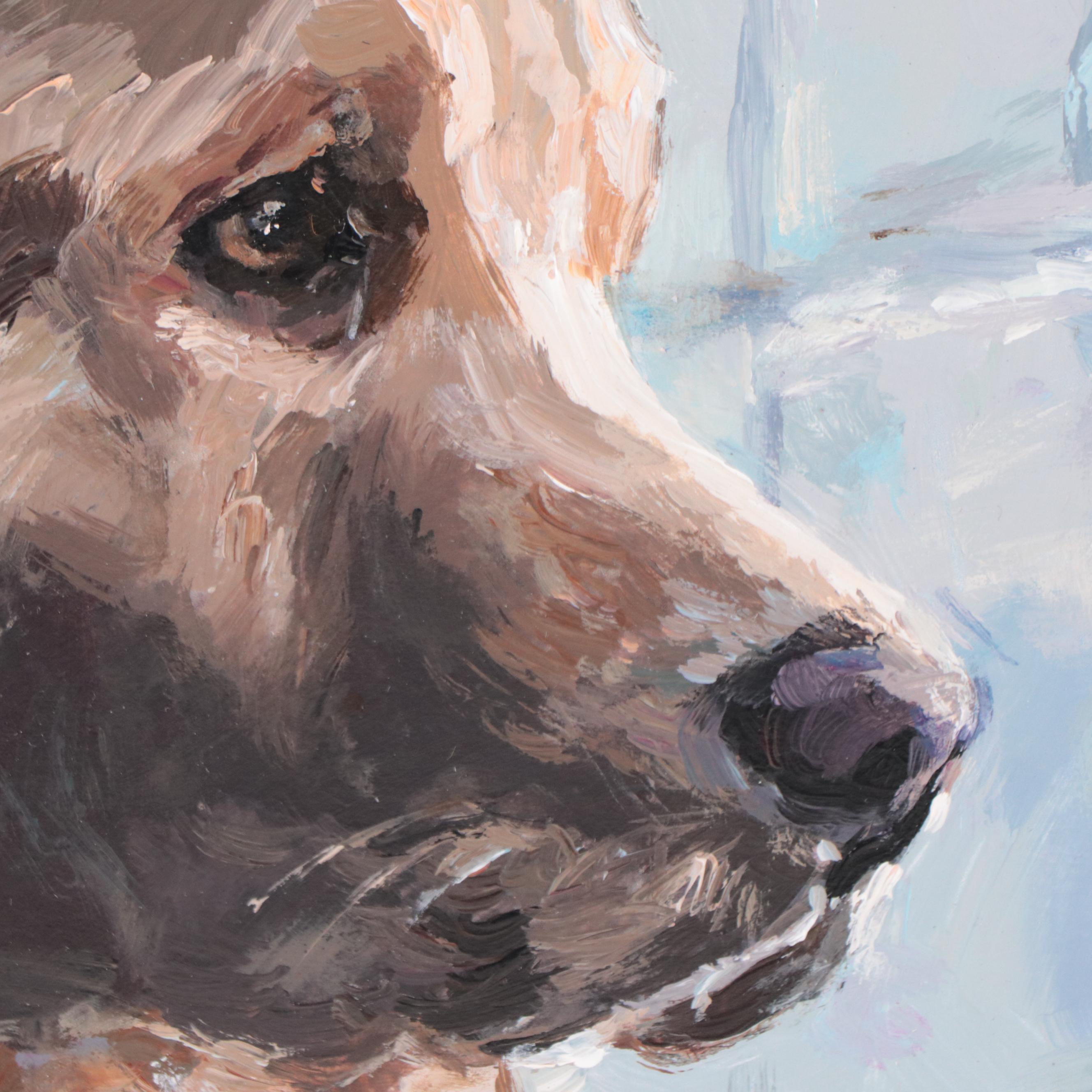 Dog Portrait Oil Painting, Circa 2023