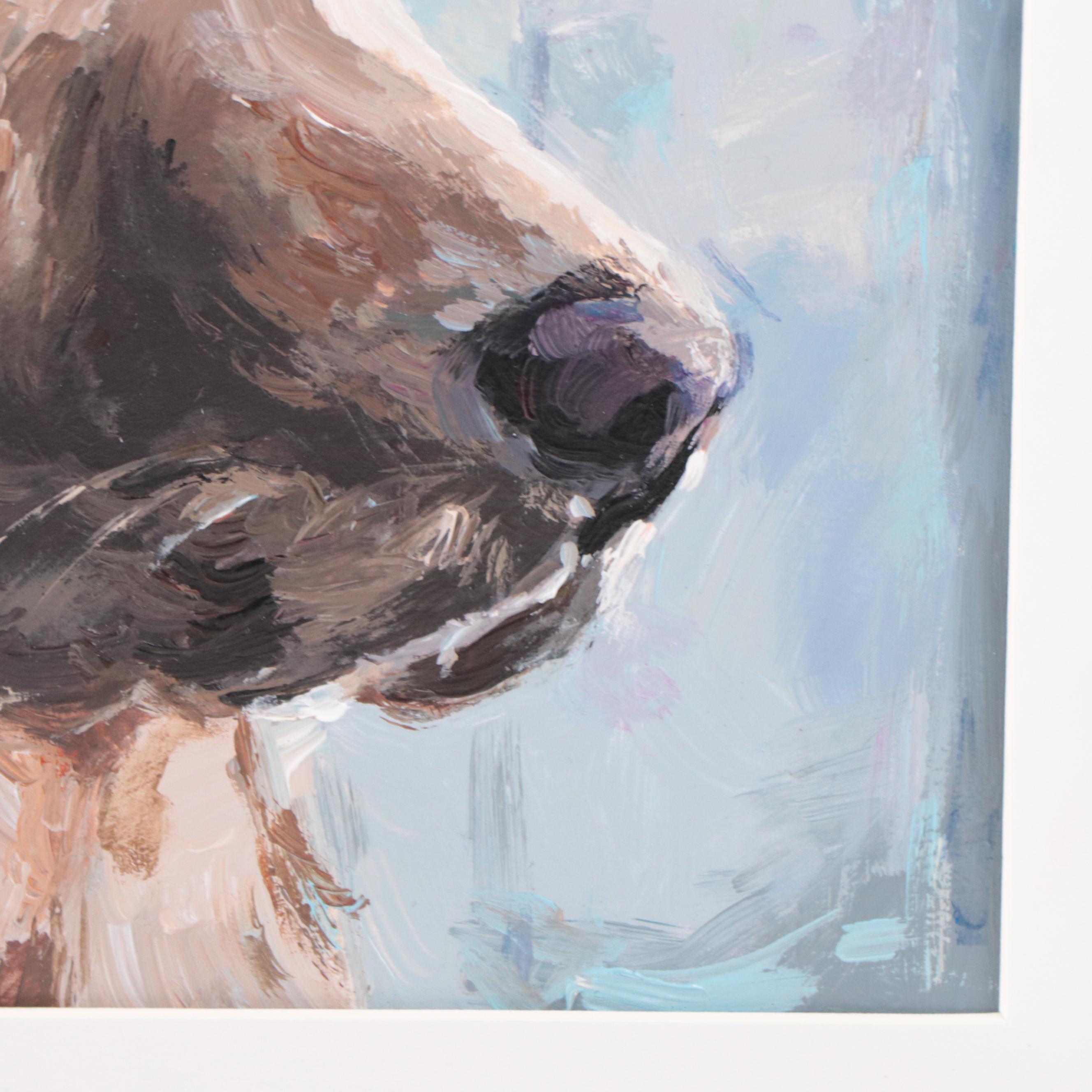 Dog Portrait Oil Painting, Circa 2023