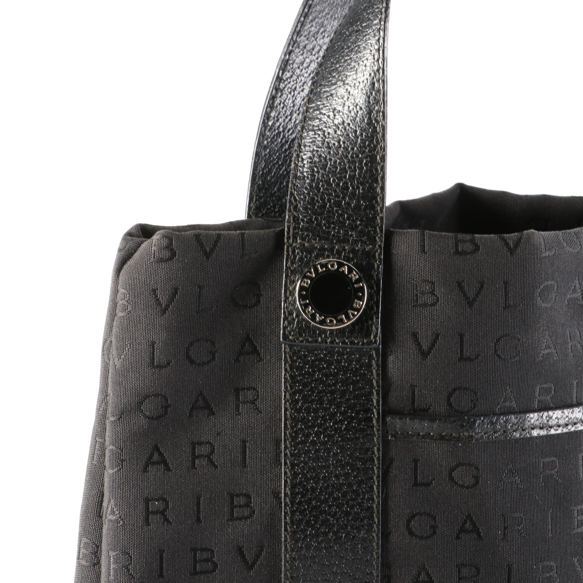 BVLGARI Canvas and Leather Tote