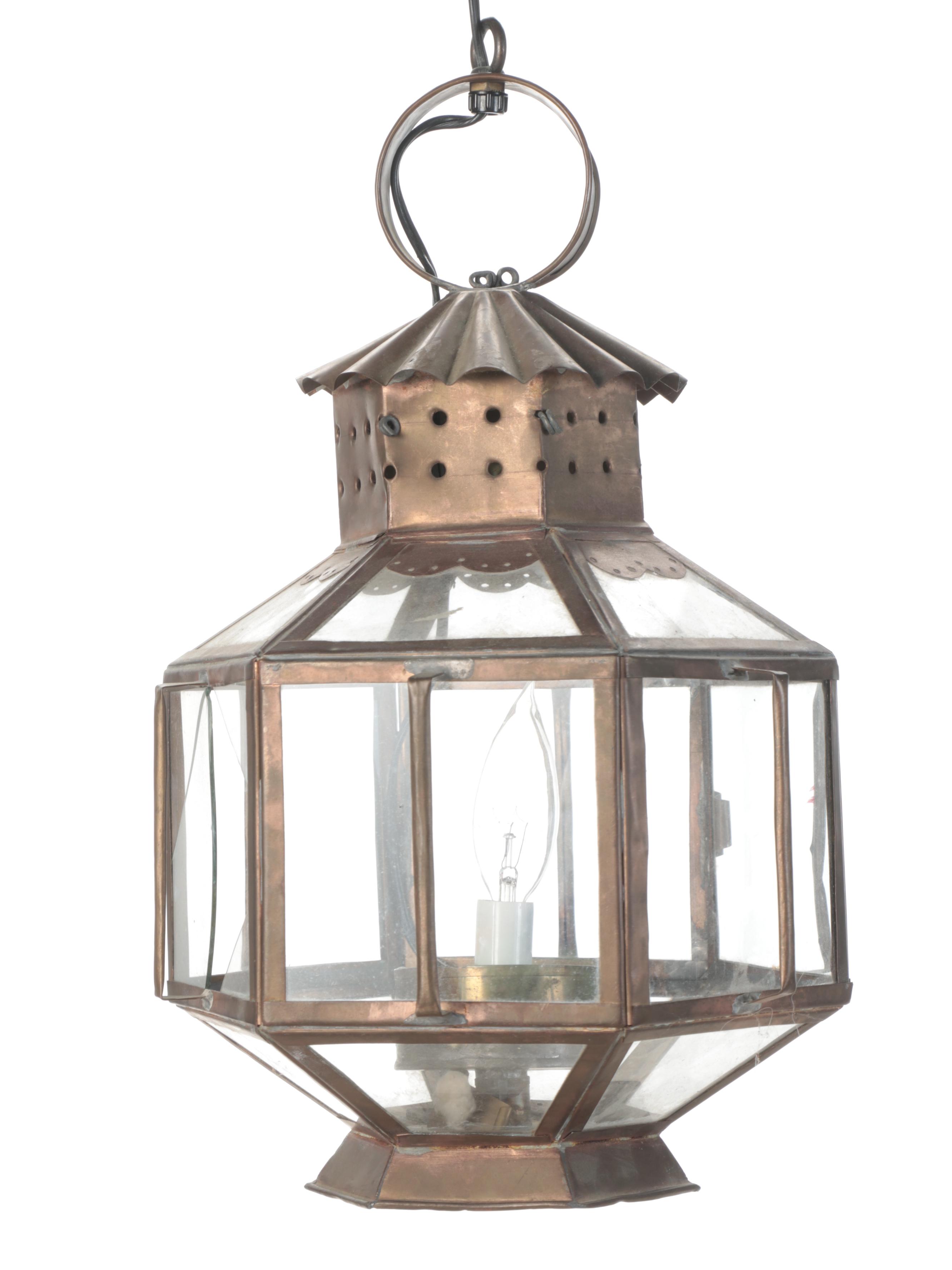 Victoria Regina Brass Wall Sconce with Copper and Glass Moroccan Pendant Light