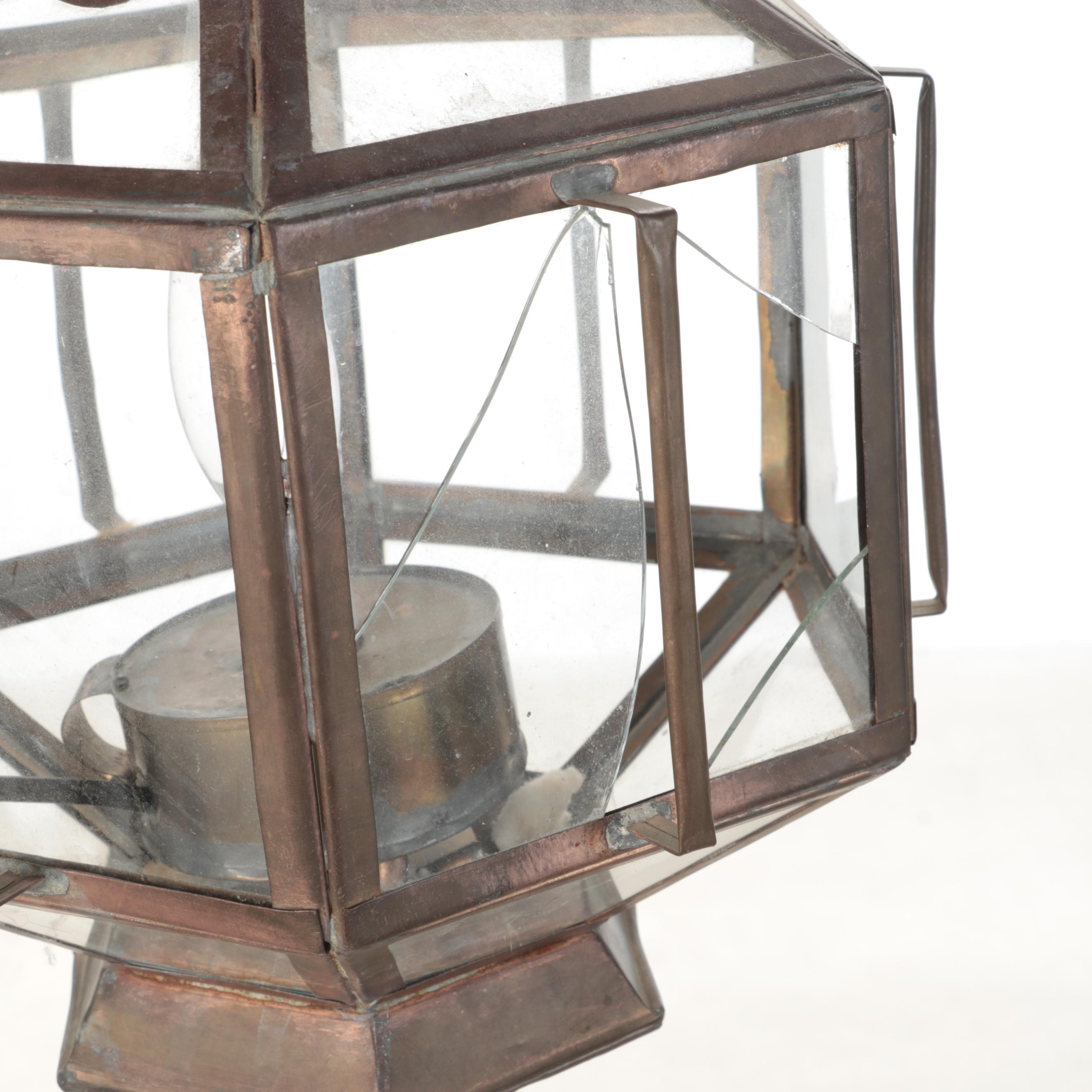 Victoria Regina Brass Wall Sconce with Copper and Glass Moroccan Pendant Light