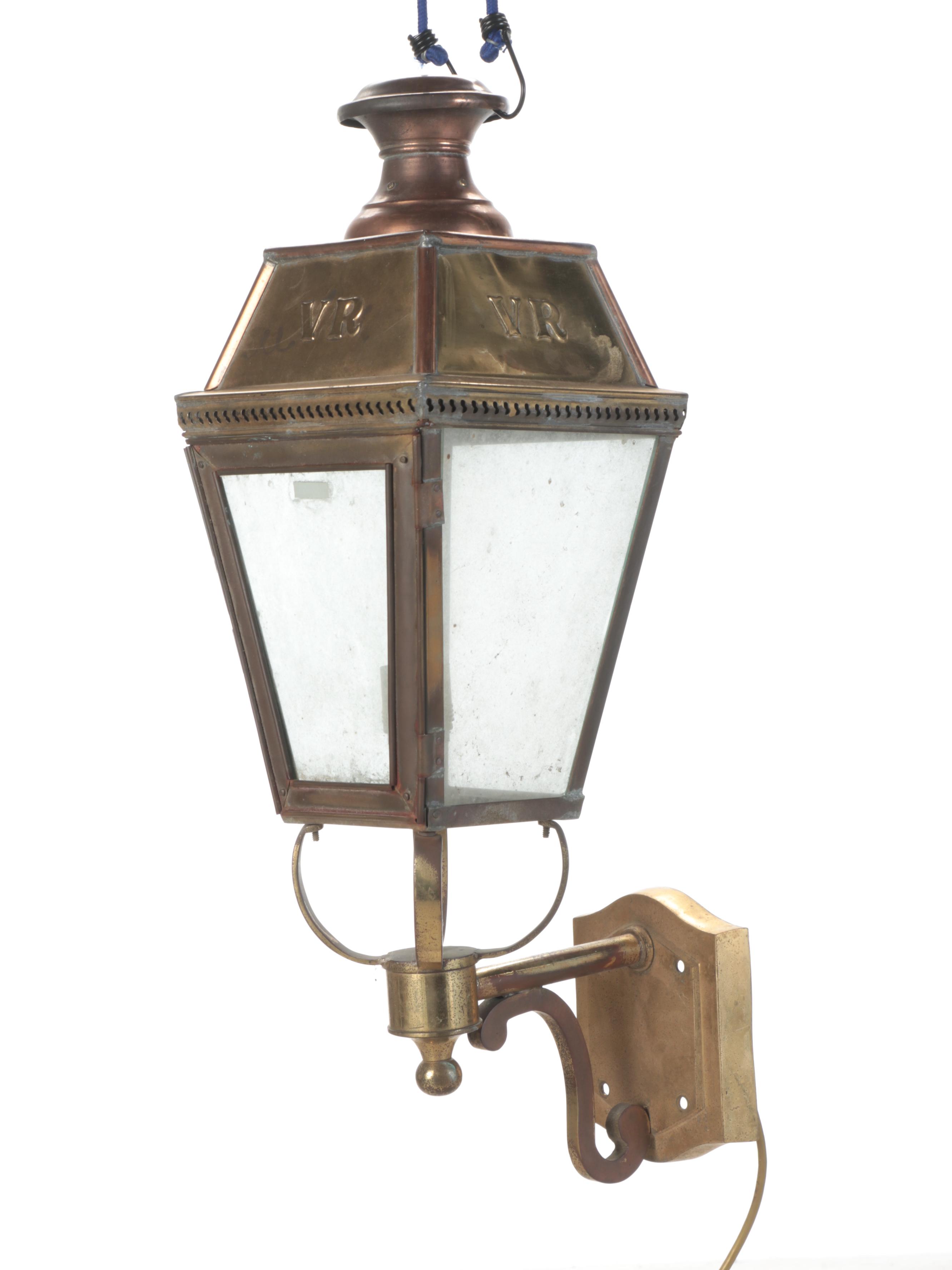 Victoria Regina Brass Wall Sconce with Copper and Glass Moroccan Pendant Light