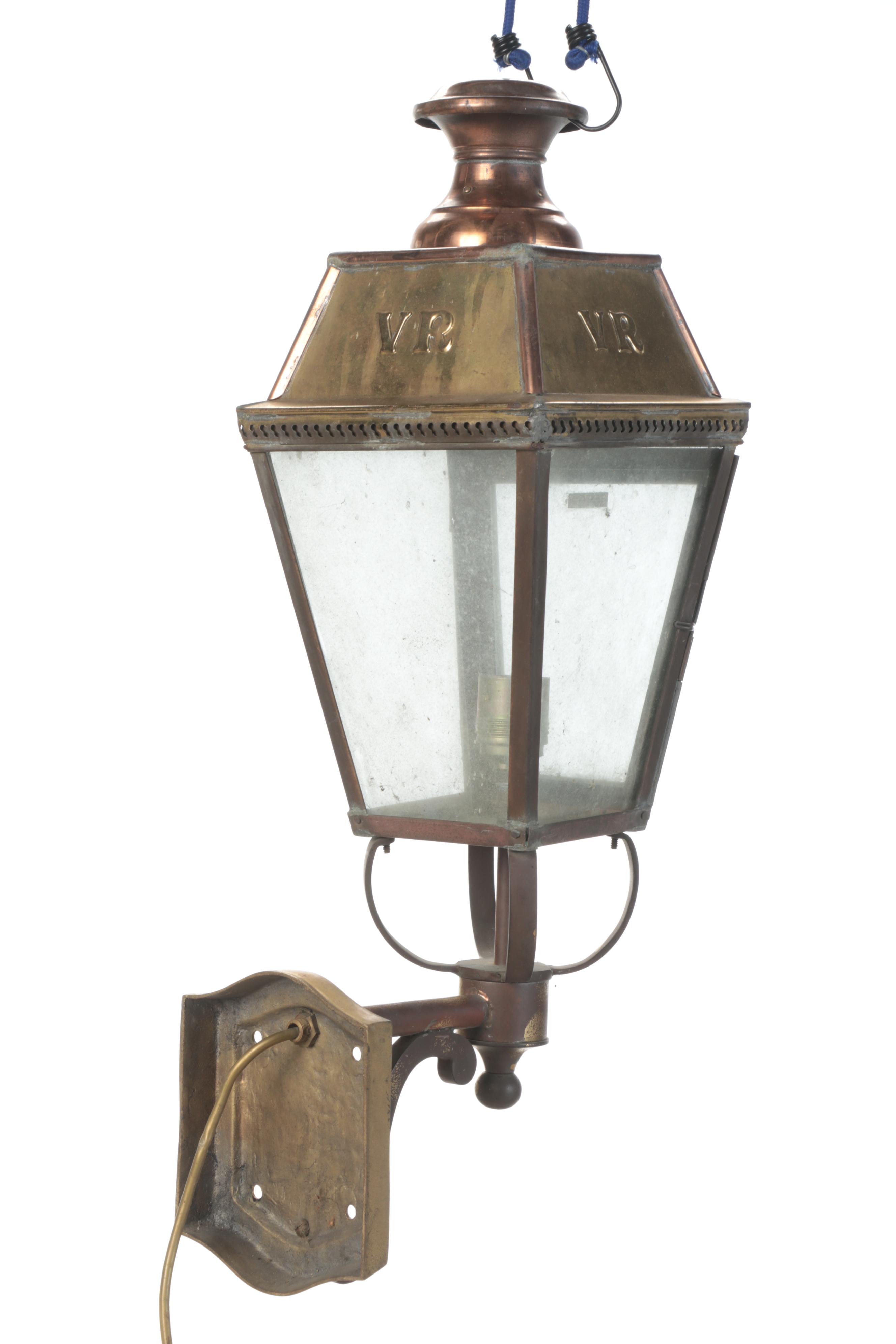 Victoria Regina Brass Wall Sconce with Copper and Glass Moroccan Pendant Light