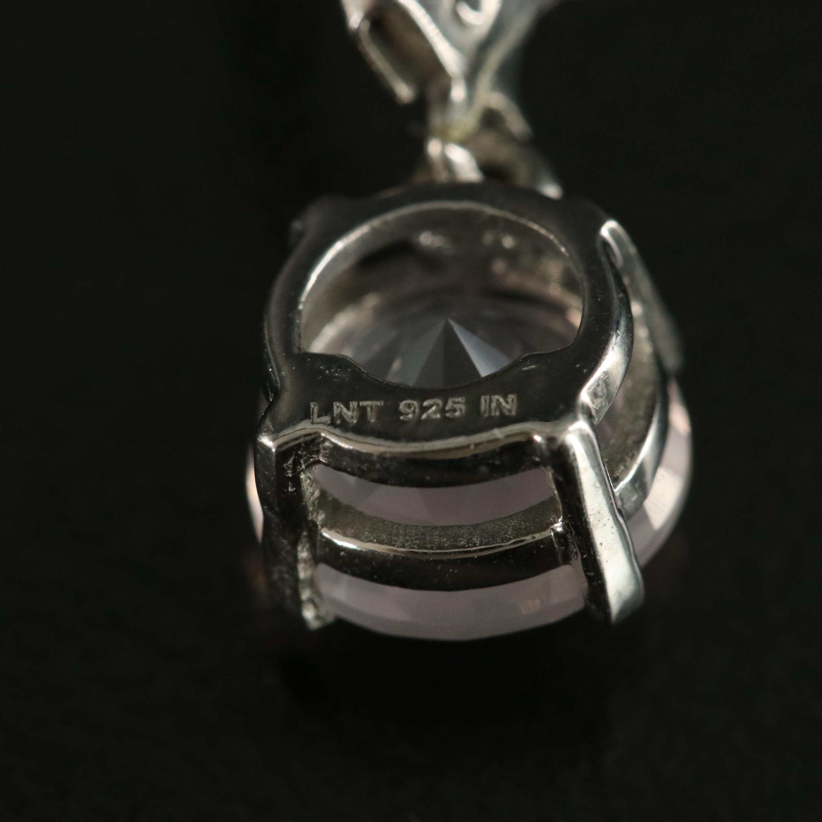 Sterling Rose Quartz Earrings