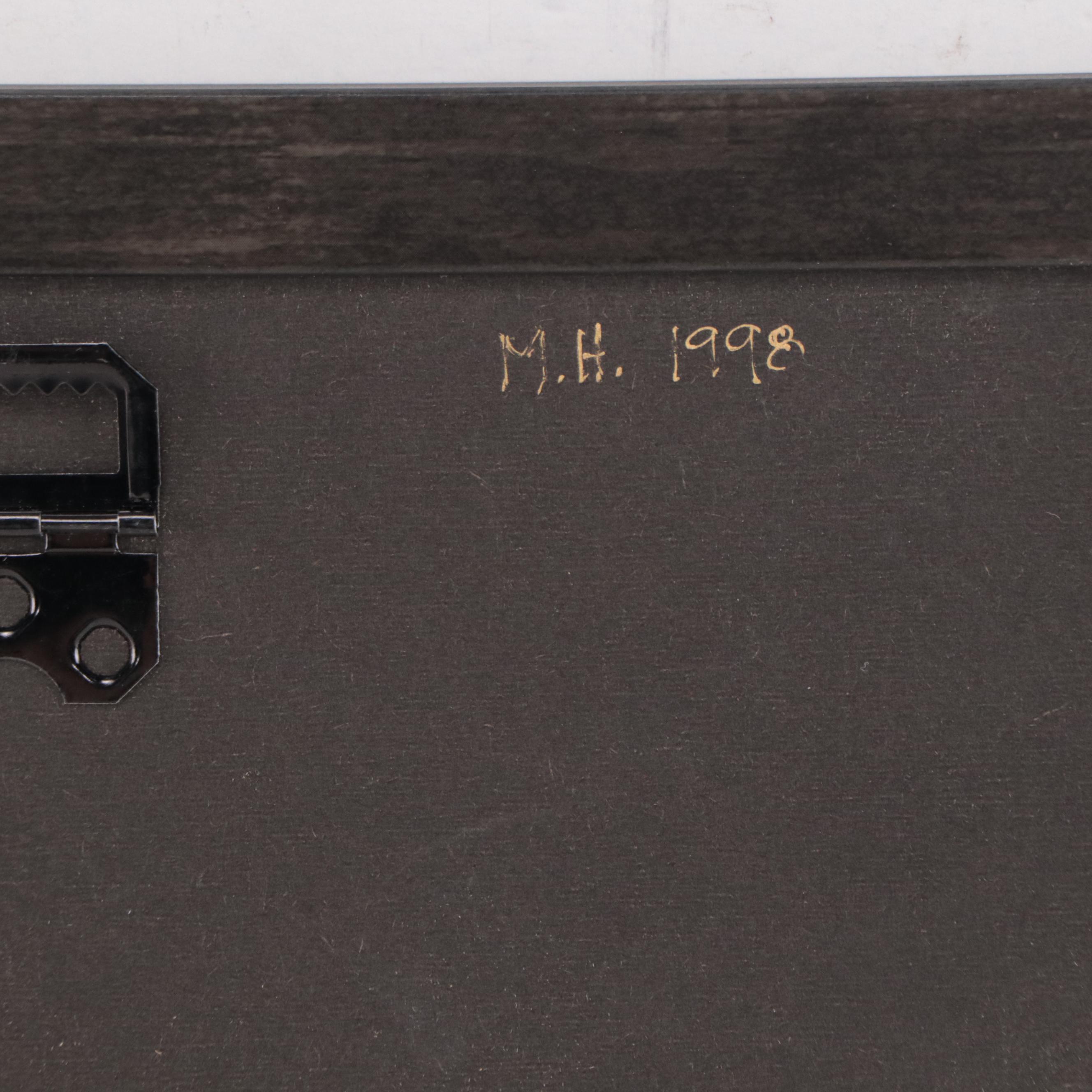 M. H. Sheep Portrait Oil Painting, 1998