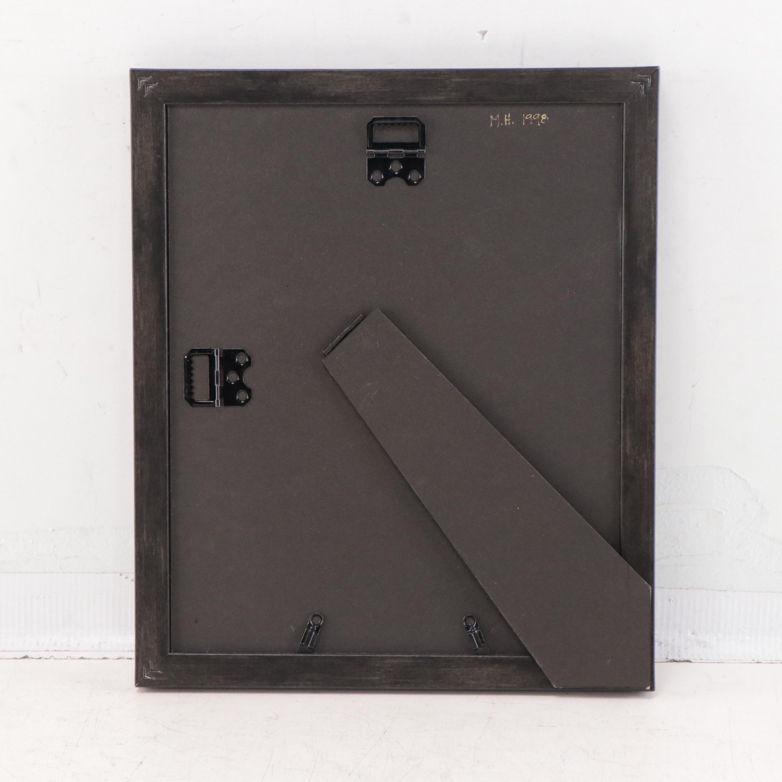 M. H. Sheep Portrait Oil Painting, 1998