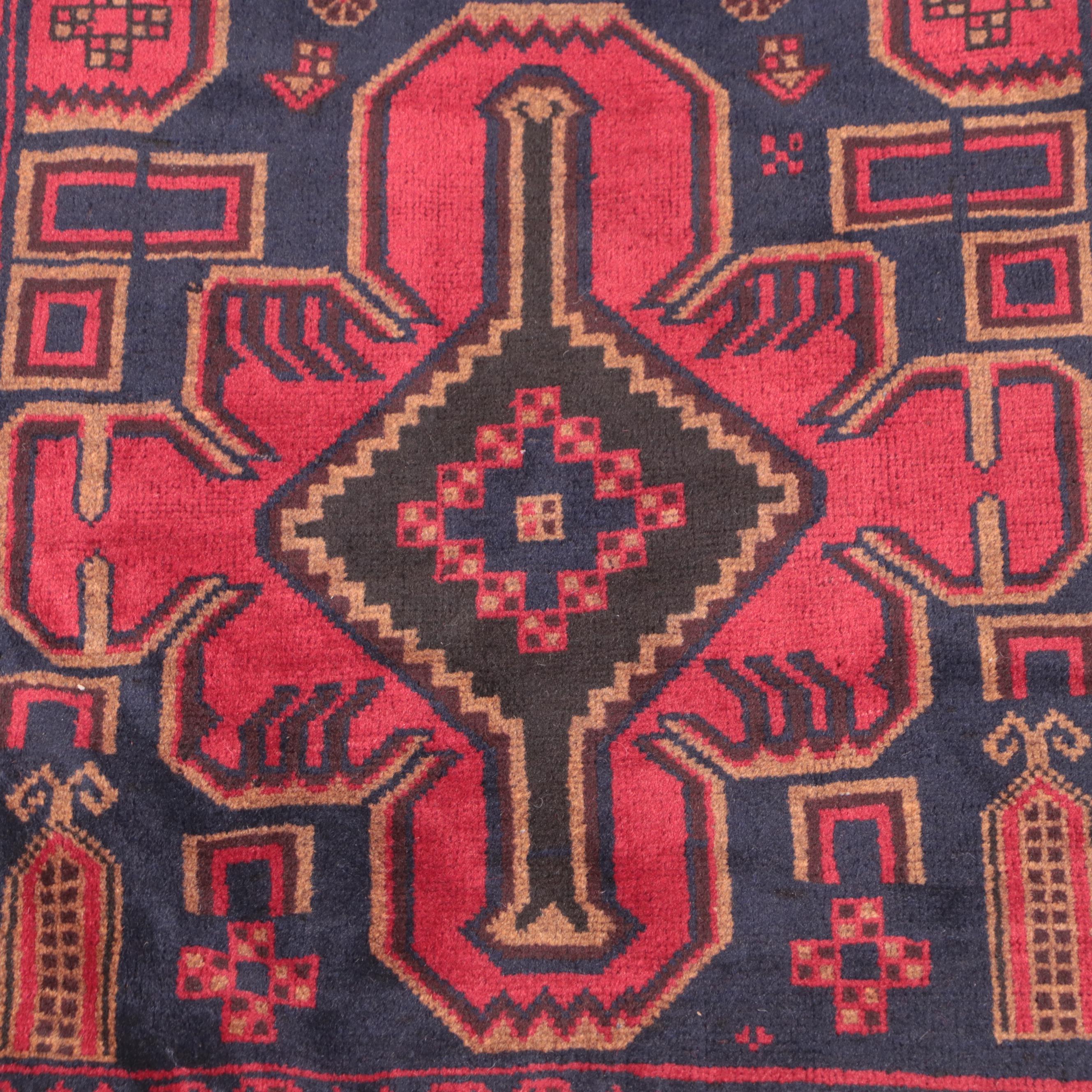 2'9 x 4'6 Hand-Knotted Afghan Taimani Accent Rug