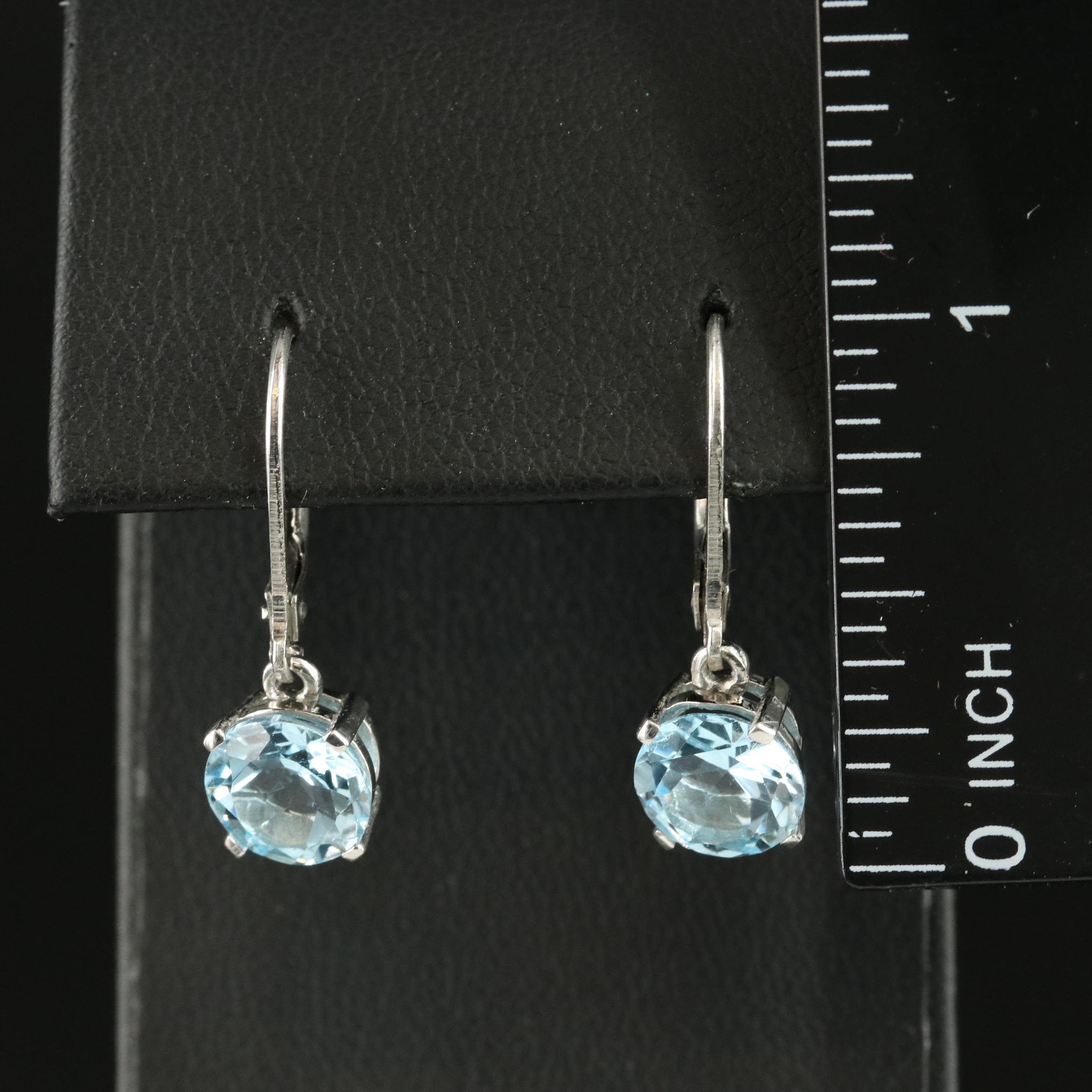 Sterling Sky Blue Topaz Earrings