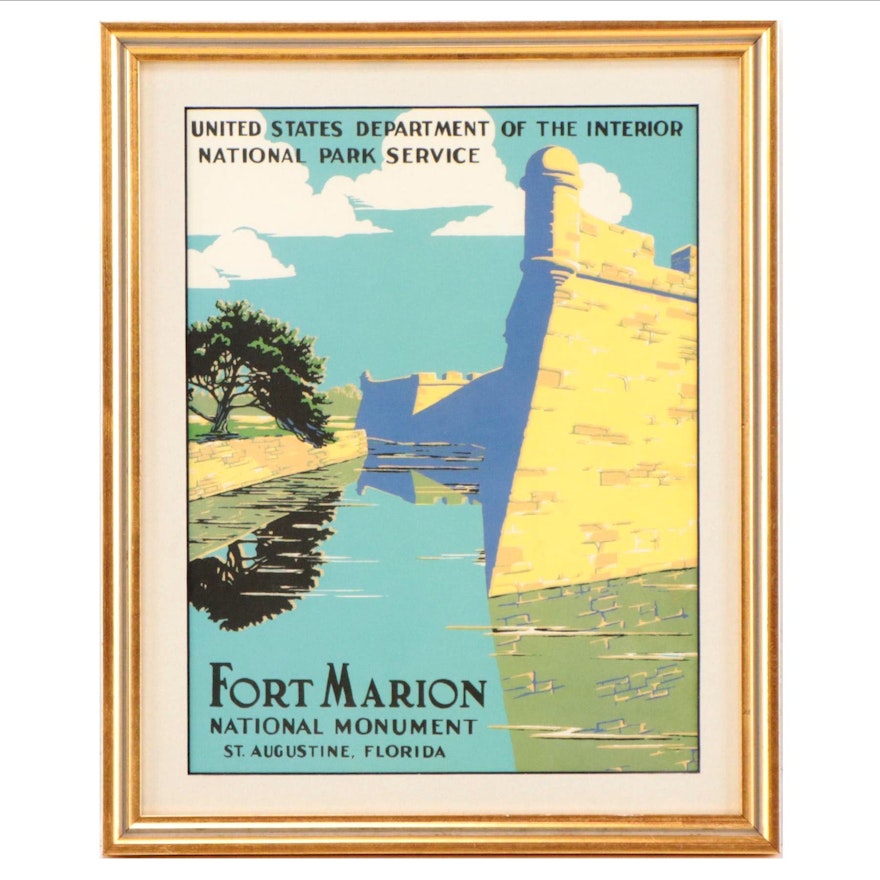 Offset Lithograph After Chester Don Powell "Fort Marion," 21st Century
