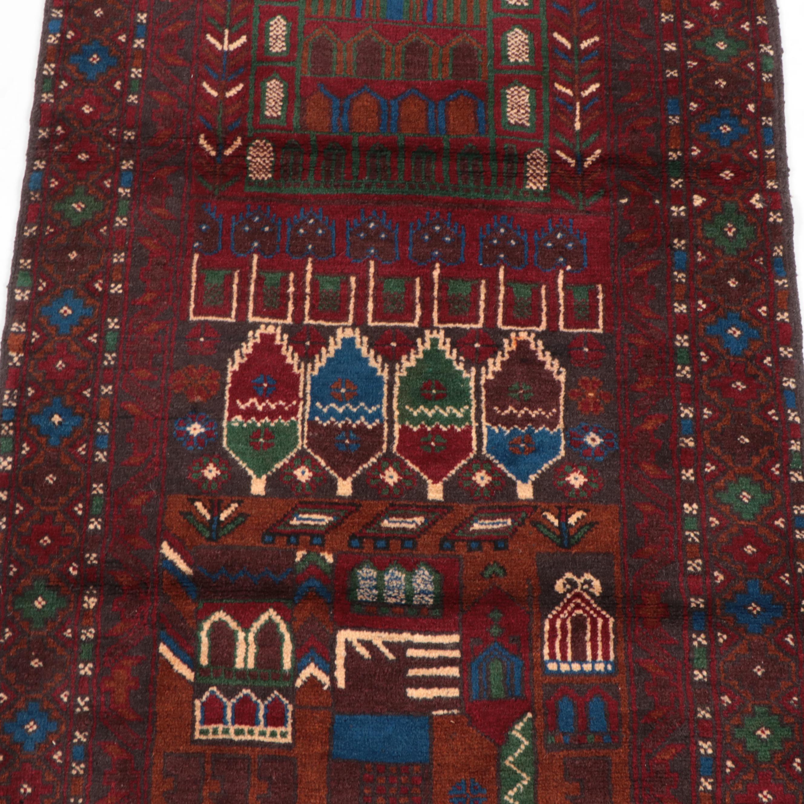3' x 4'9 Hand-Knotted Afghan Baluch Accent Rug