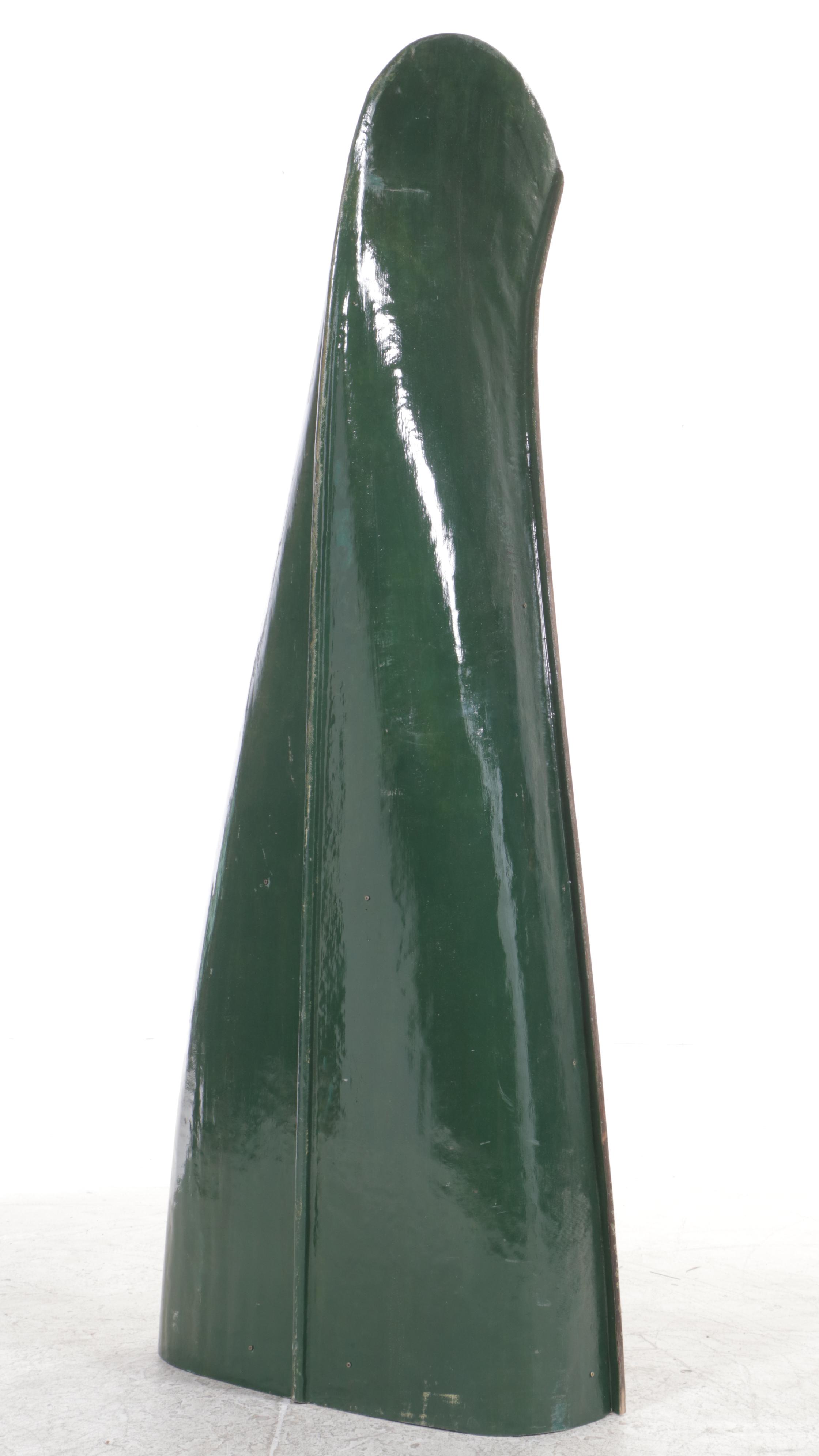 Canoe Hull Shaped Painted Wood Bookcase