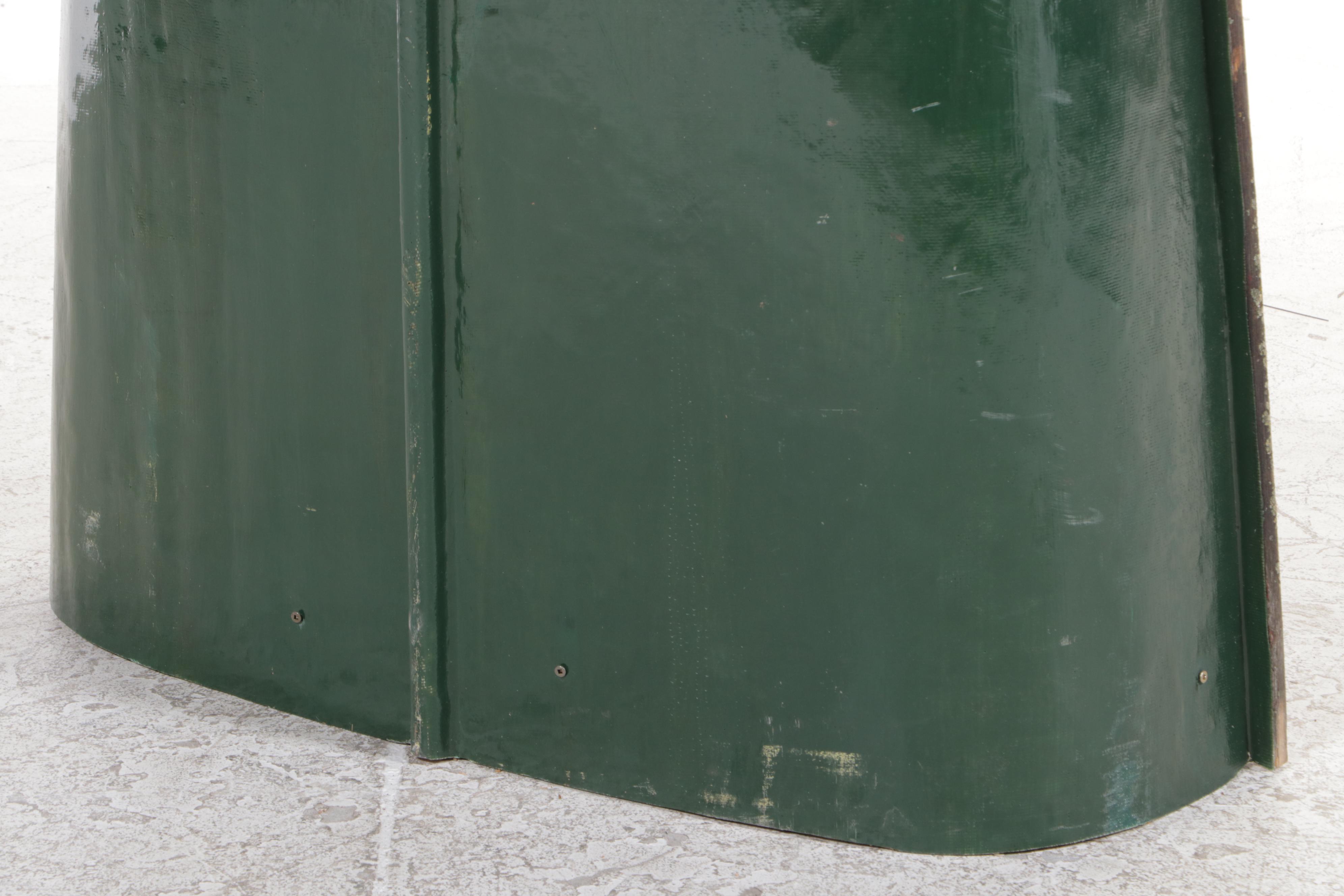 Canoe Hull Shaped Painted Wood Bookcase