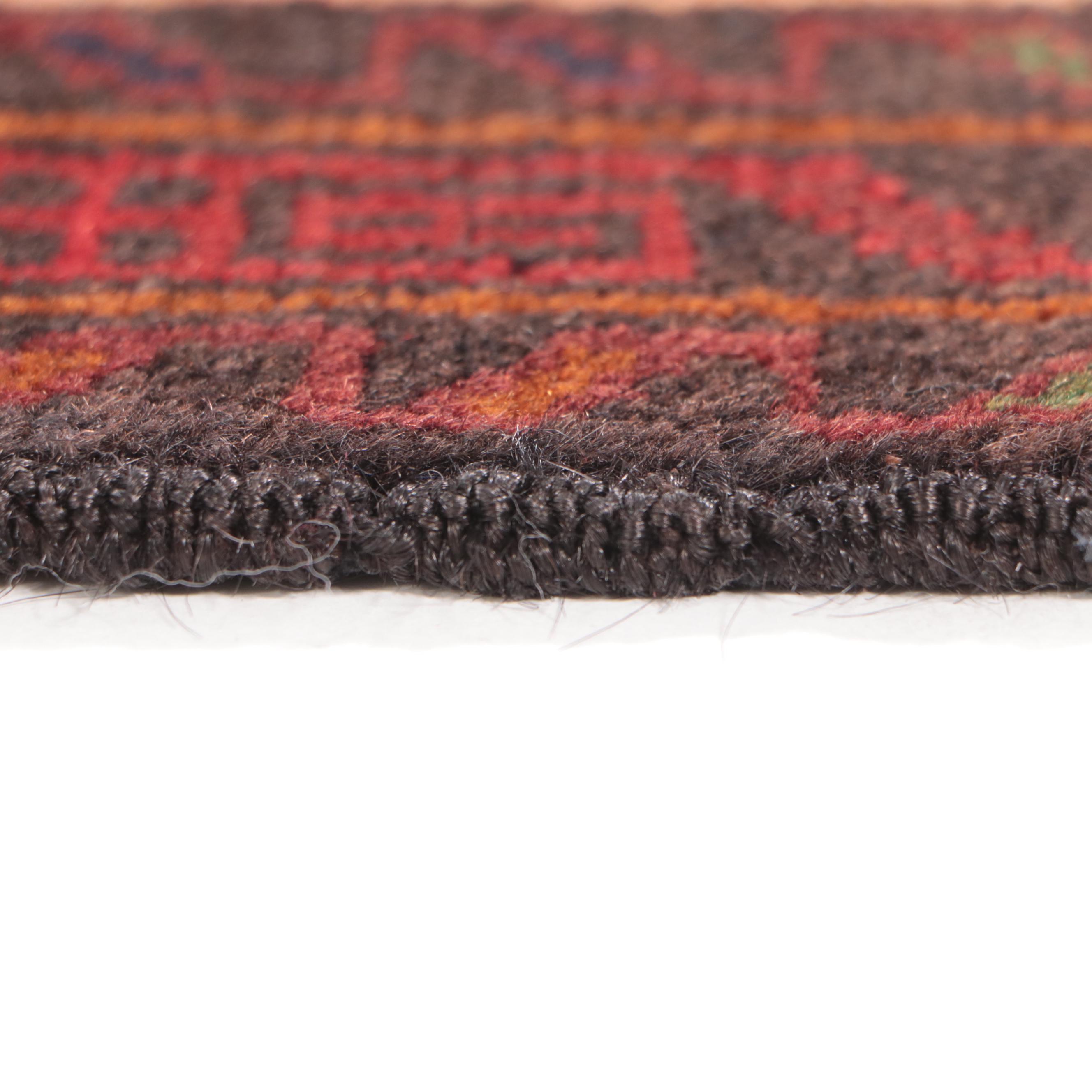 2'9 x 4'3 Hand-Knotted Afghan Baluch Accent Rug