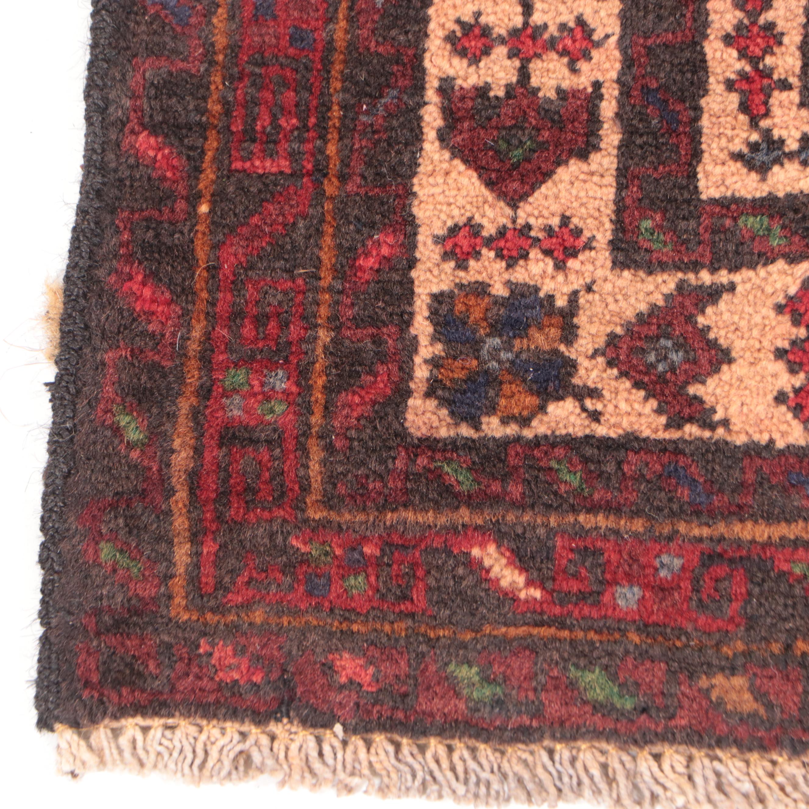 2'9 x 4'3 Hand-Knotted Afghan Baluch Accent Rug
