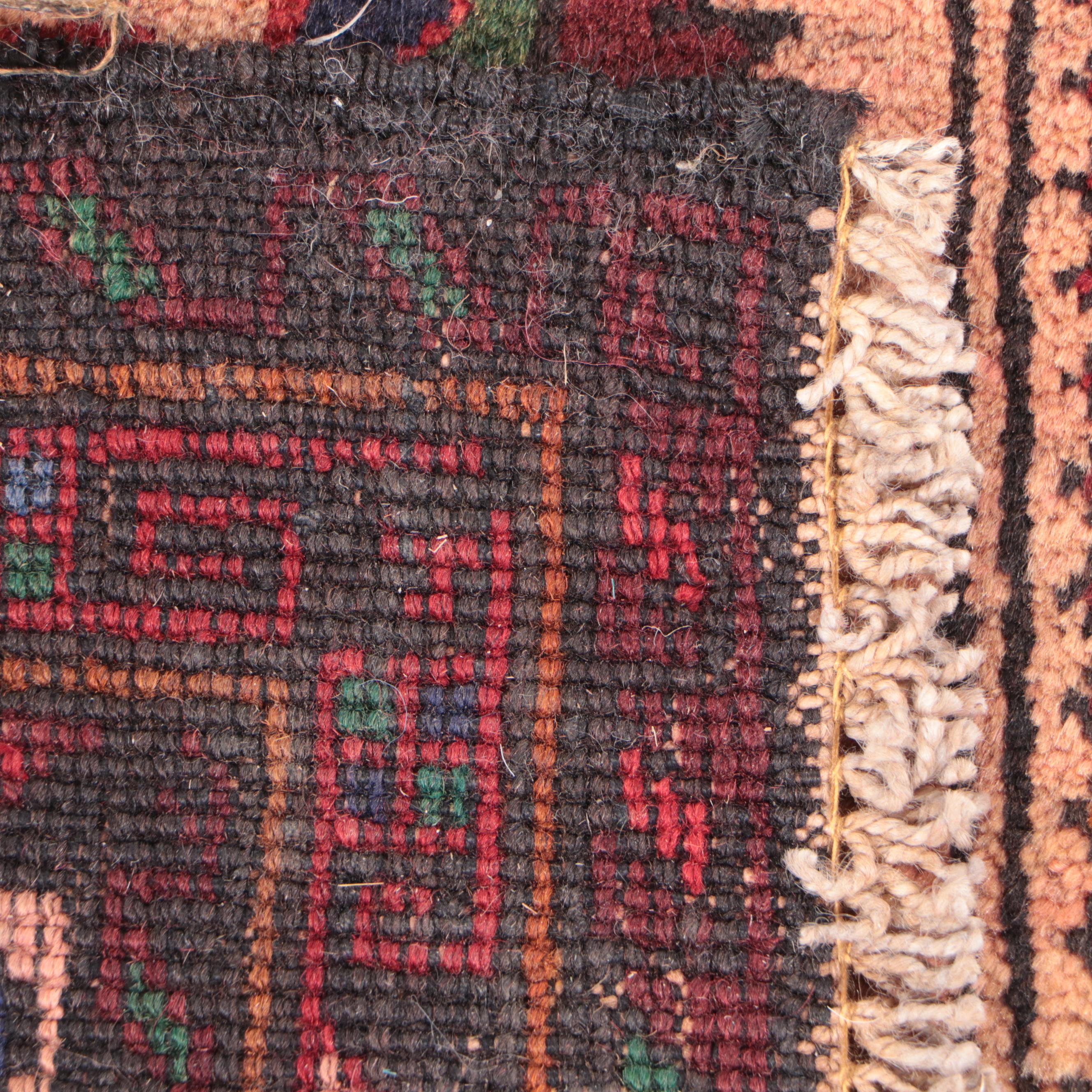 2'9 x 4'3 Hand-Knotted Afghan Baluch Accent Rug