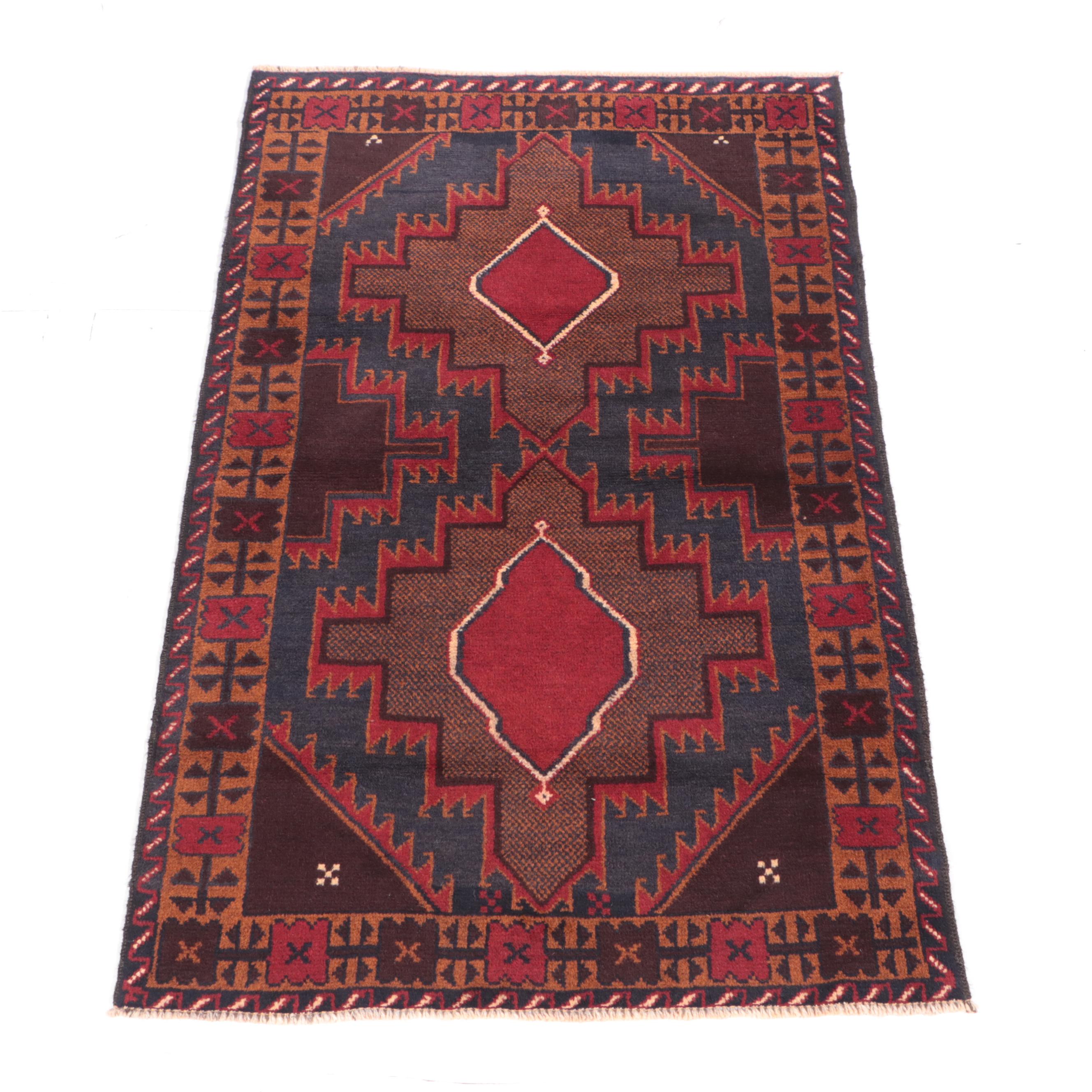 2'10 x 4'8 Hand-Knotted Afghan Taimani Accent Rug