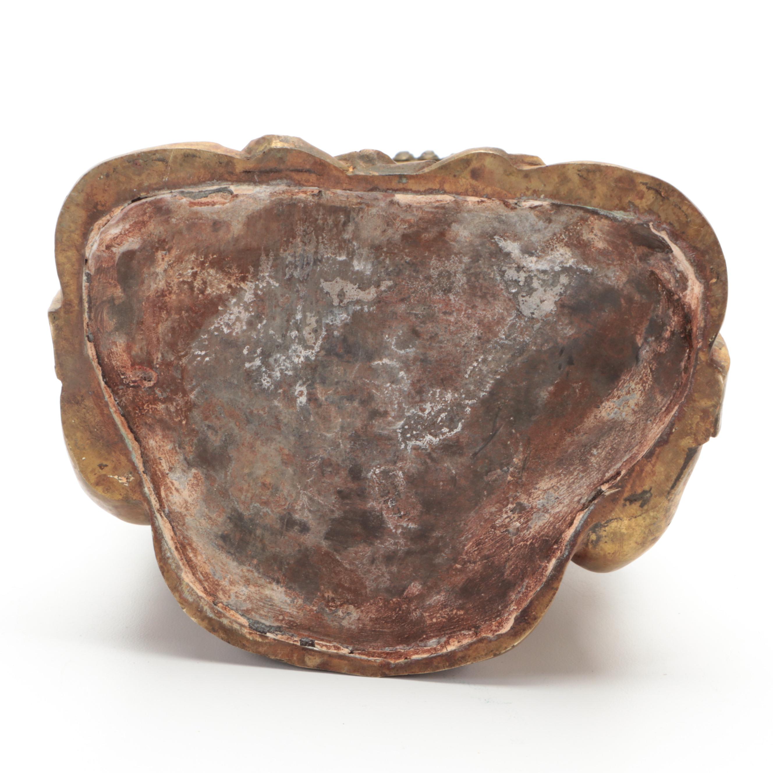 Chinese Gilt Cast Brass Buddha Sculpture in Dhyana Mudra