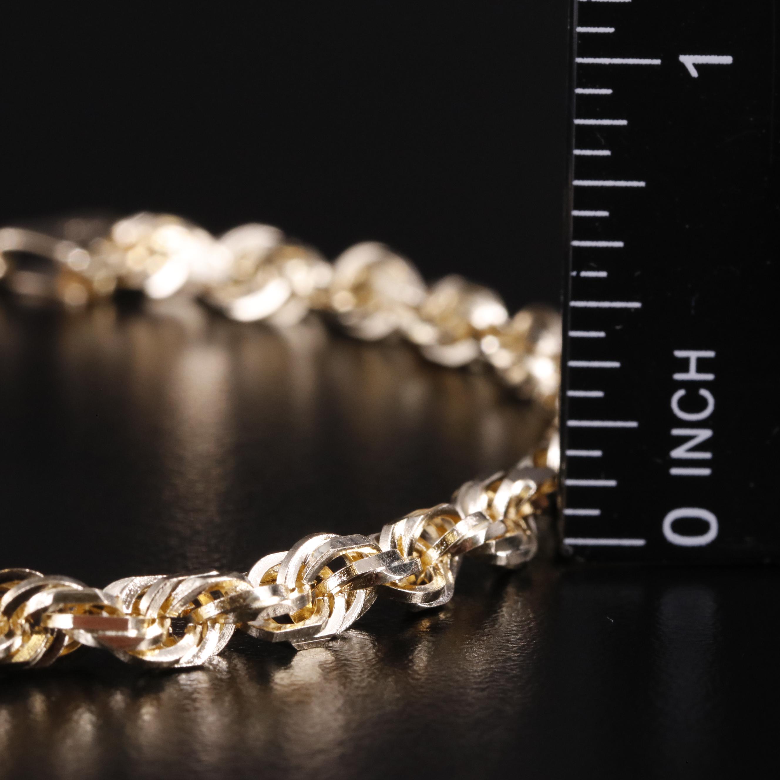 14K French Rope Chain Bracelet
