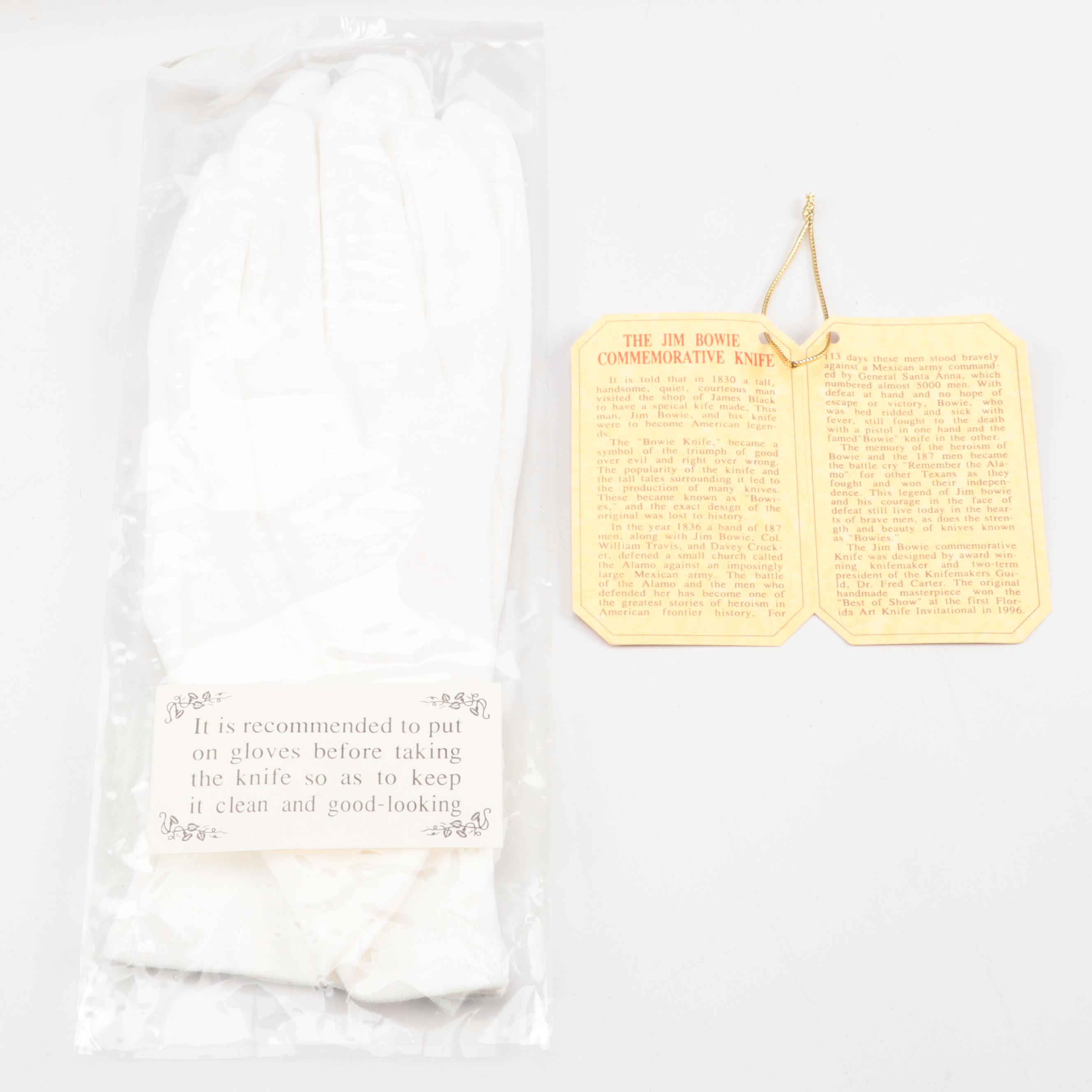 Gigand Jim Bowie Commemorative Bowie Knife and Display