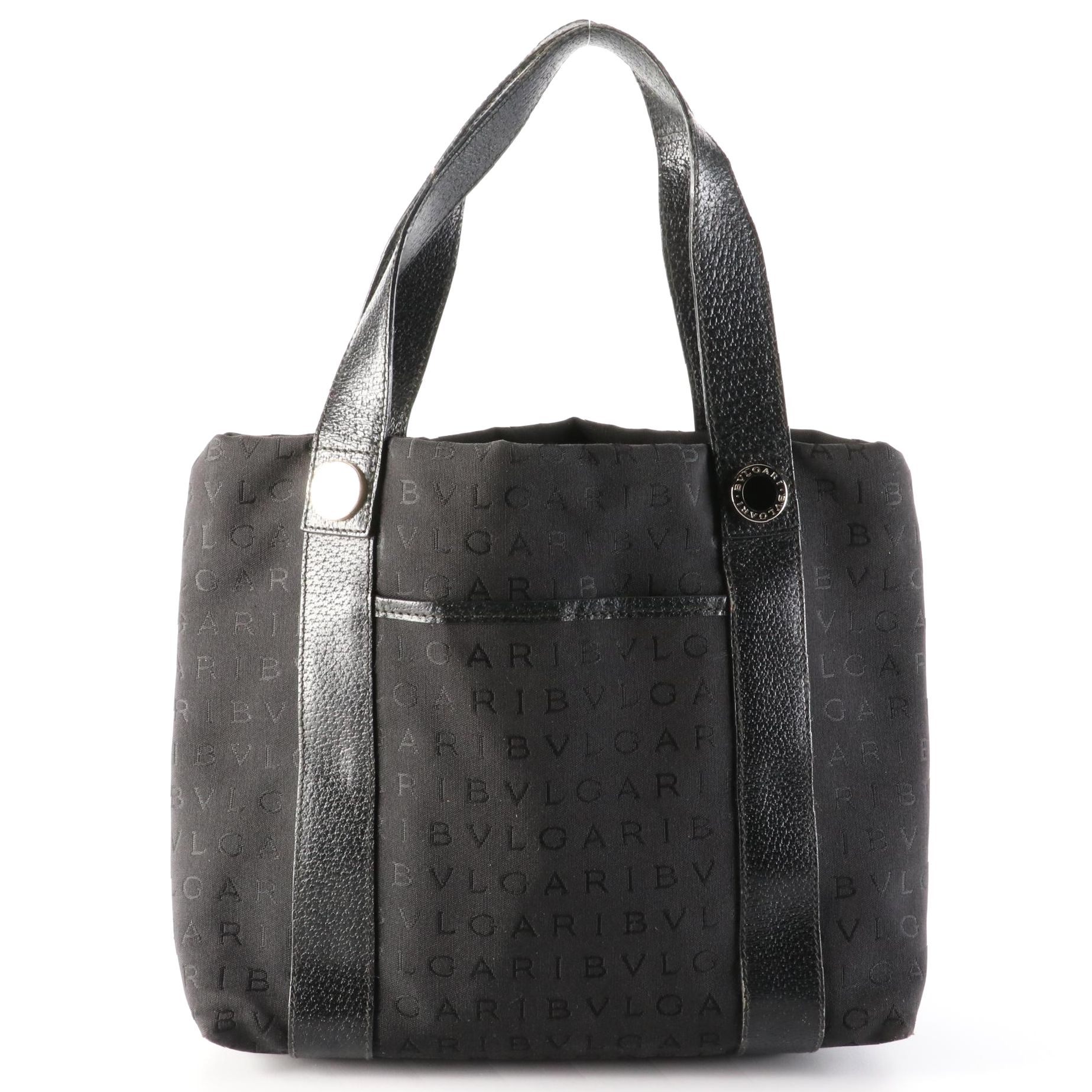 BVLGARI Canvas and Leather Tote