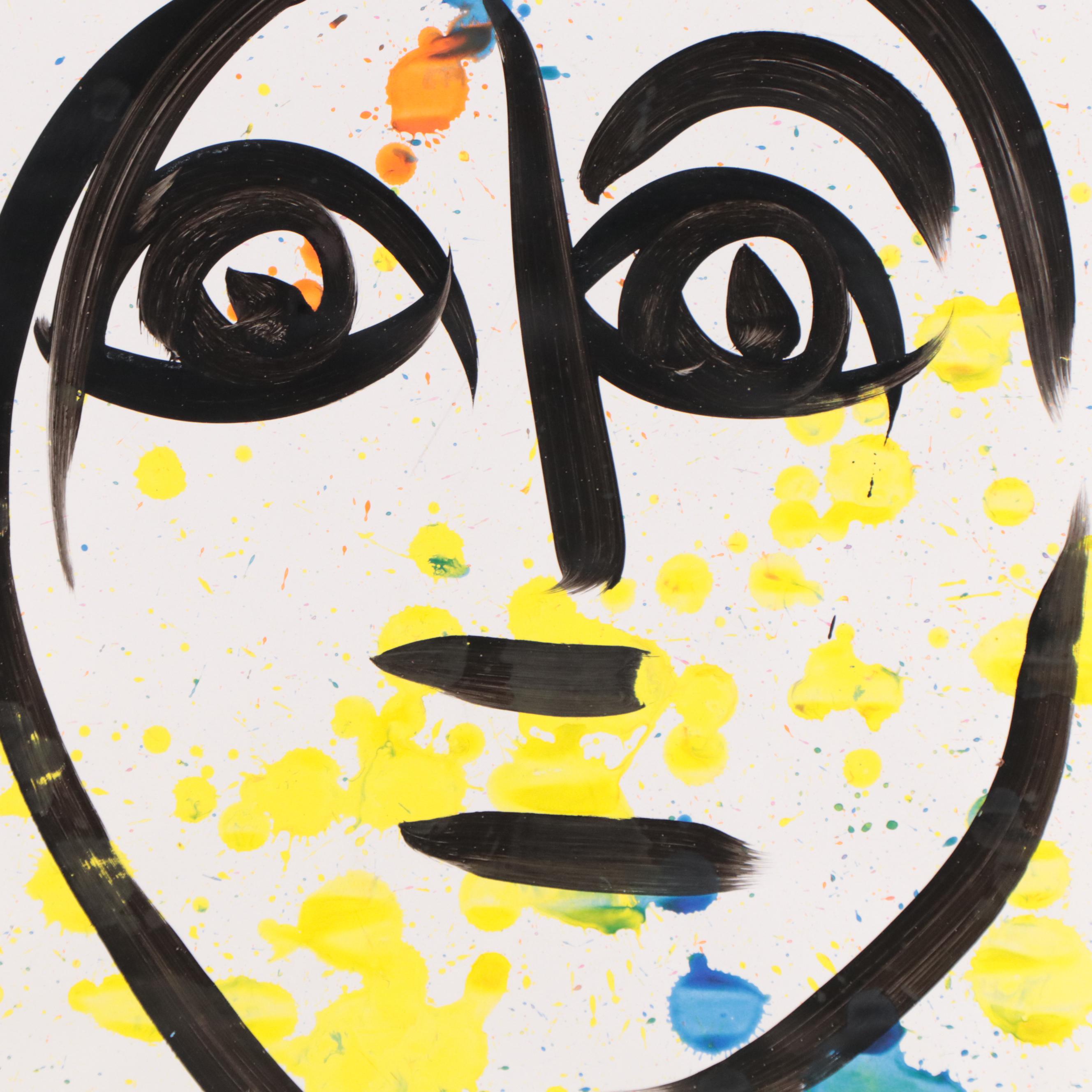 Peter Keil Abstract Portrait Acrylic Painting