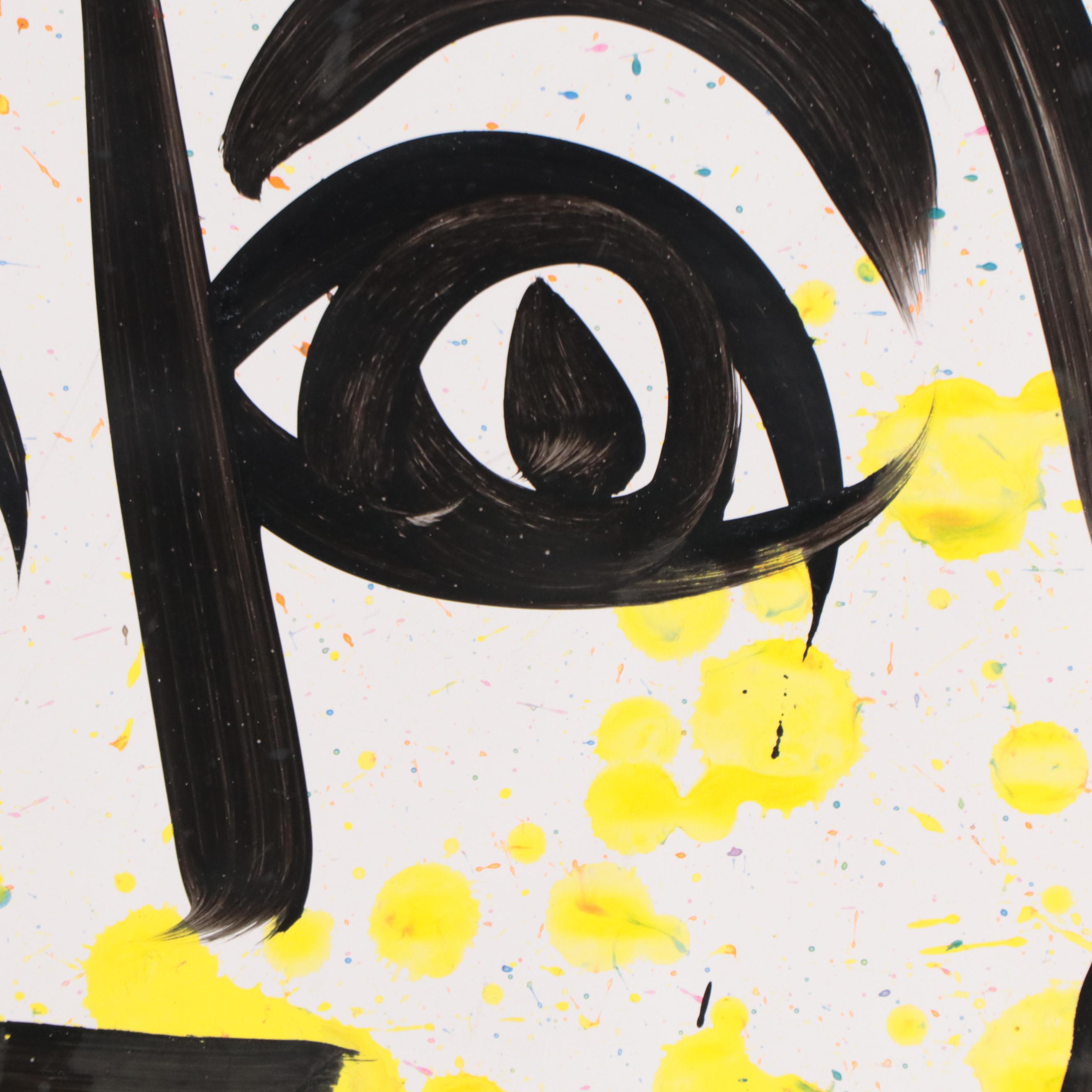 Peter Keil Abstract Portrait Acrylic Painting