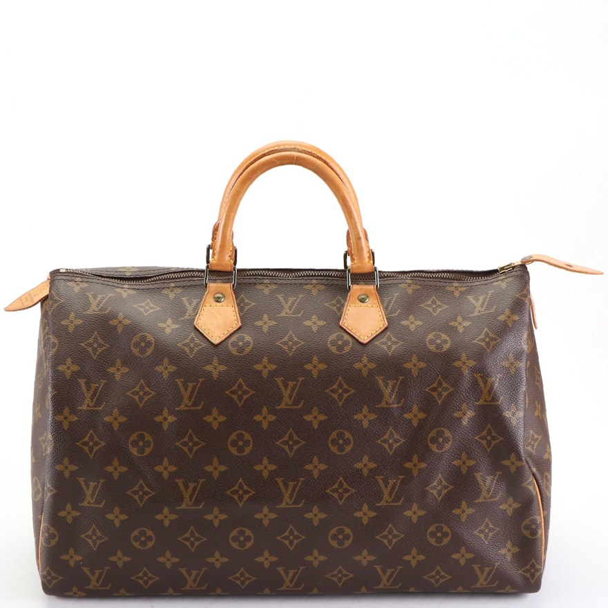 Louis Vuitton Speedy 40 in Monogram Canvas and Vachetta Leather