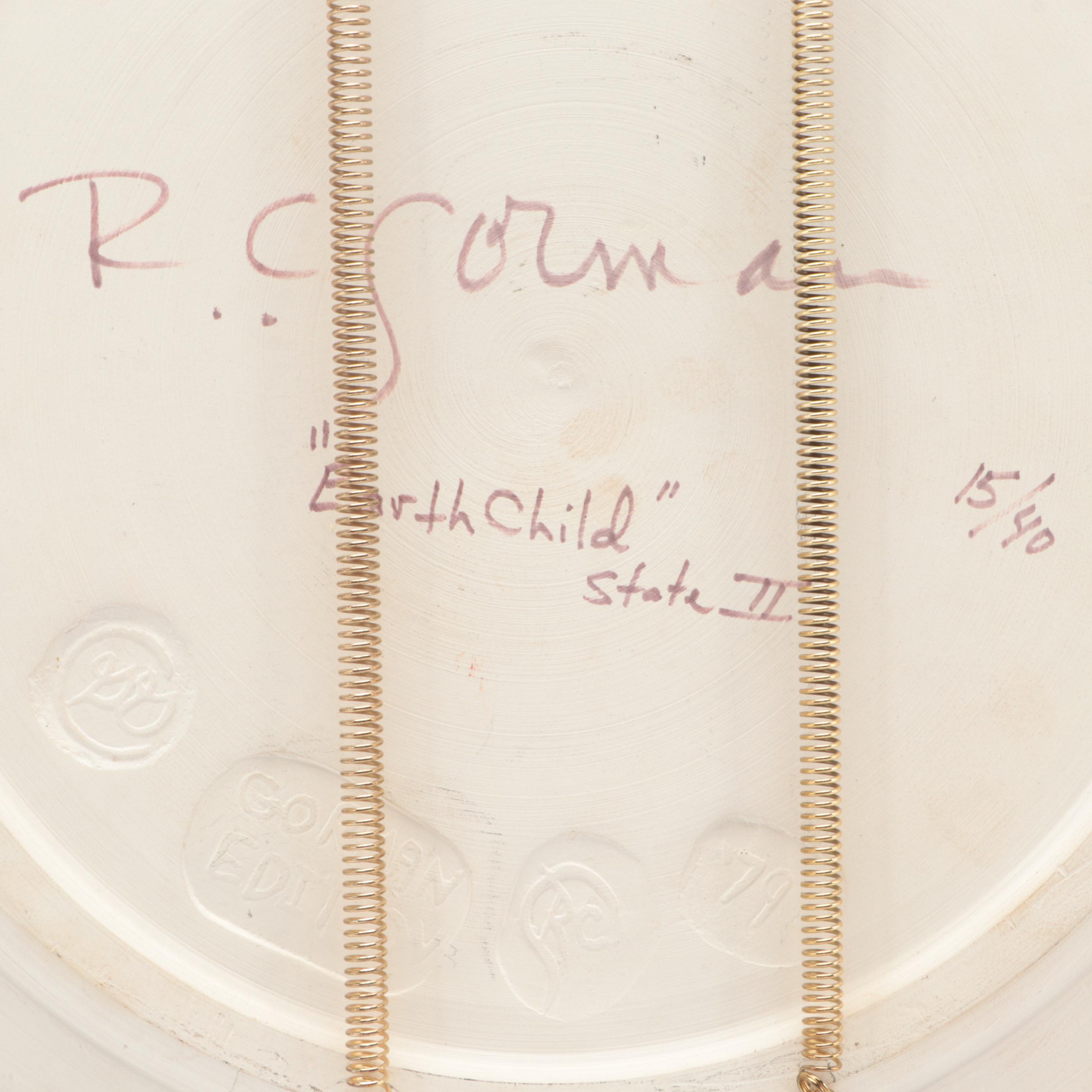 R. C. Gorman "Earth Child" State II Ceramic Plate, 1979