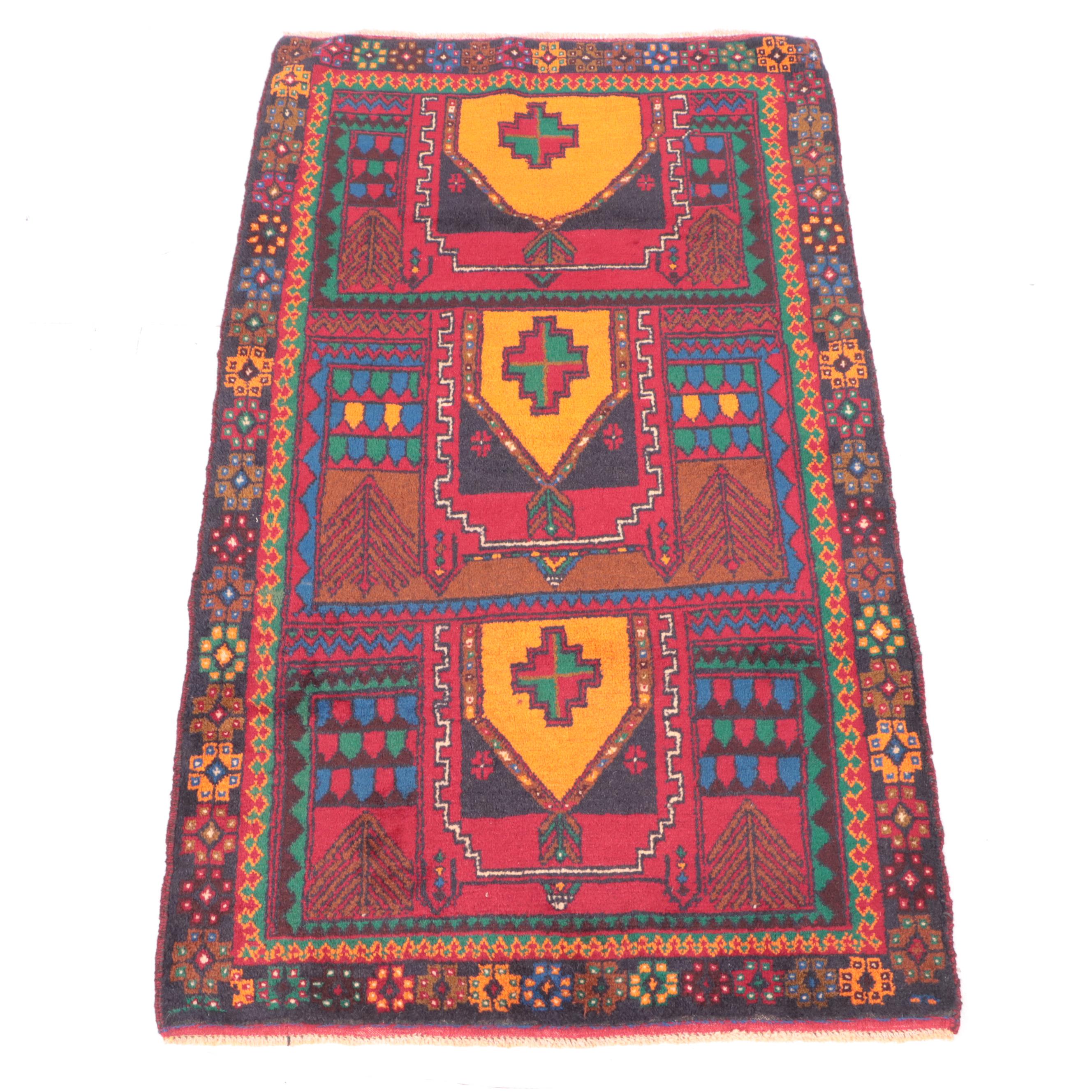 2'11 x 5'2 Hand-Knotted Afghan Taimani Accent Rug