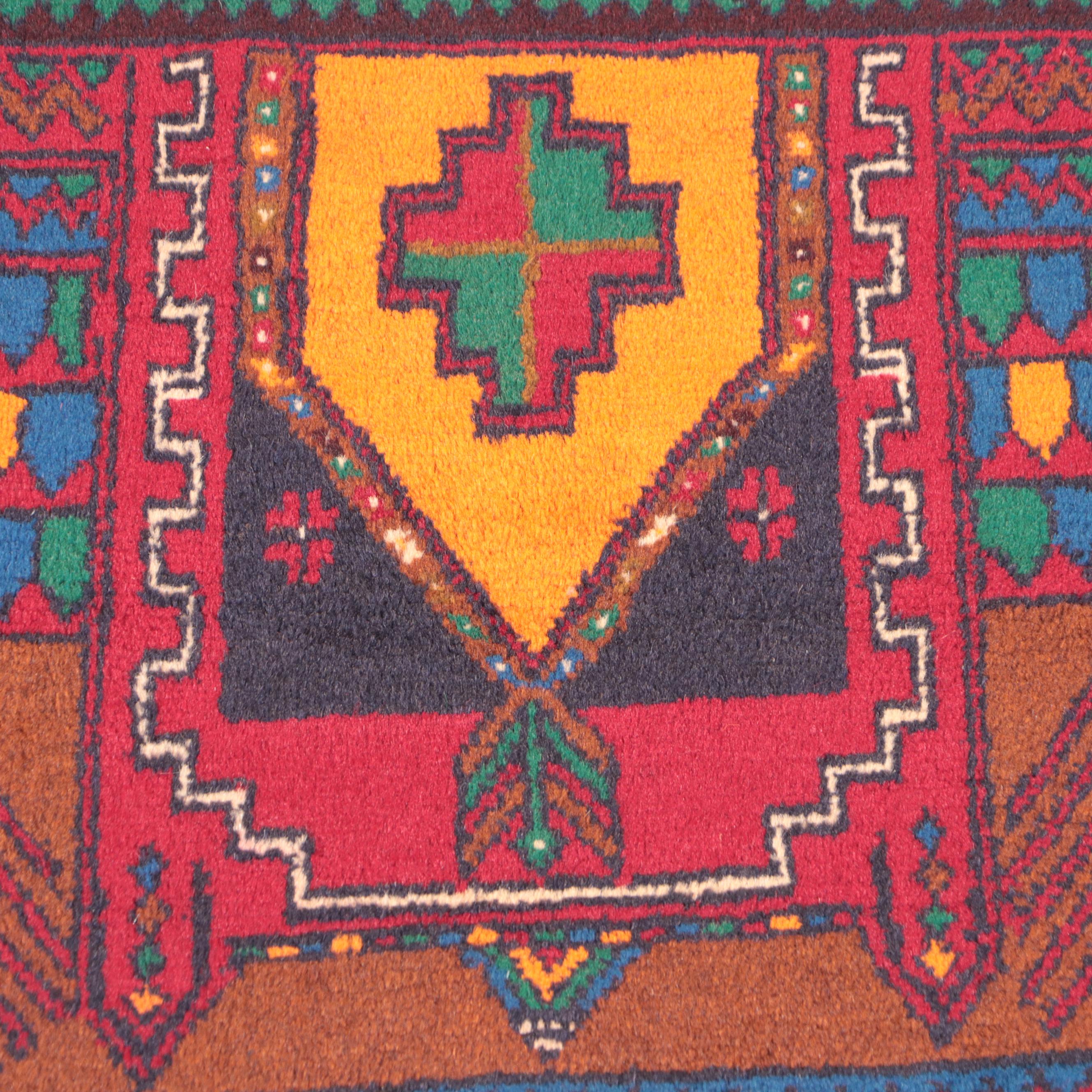 2'11 x 5'2 Hand-Knotted Afghan Taimani Accent Rug