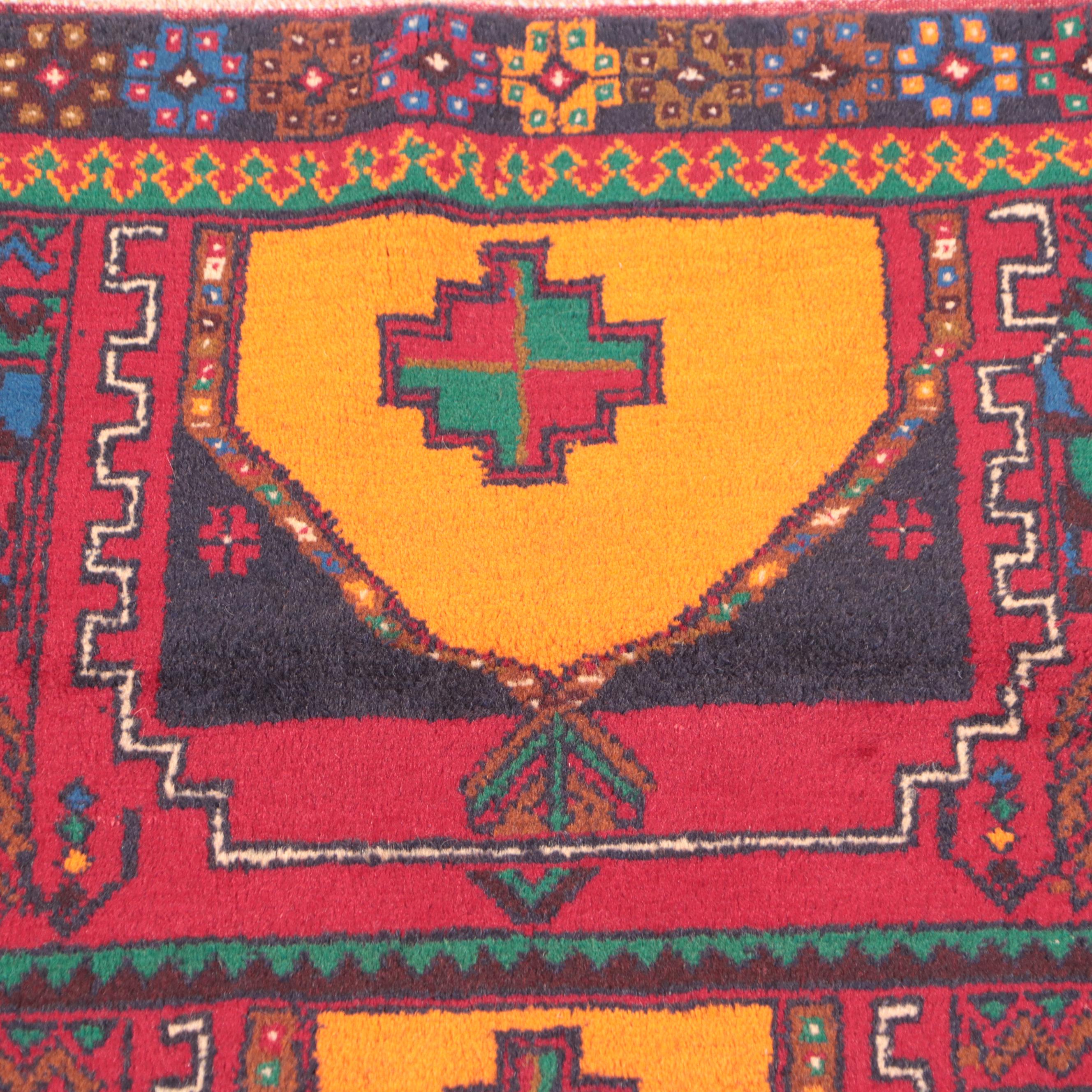 2'11 x 5'2 Hand-Knotted Afghan Taimani Accent Rug