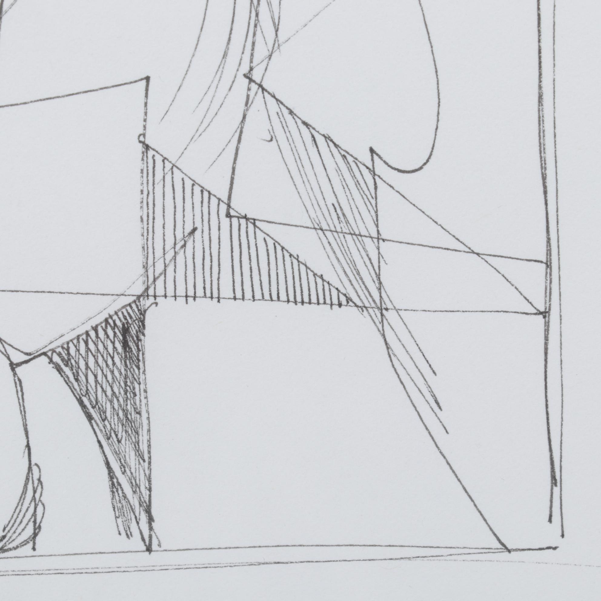 David Louis Ink Drawing "Untitled Study #10," 1996