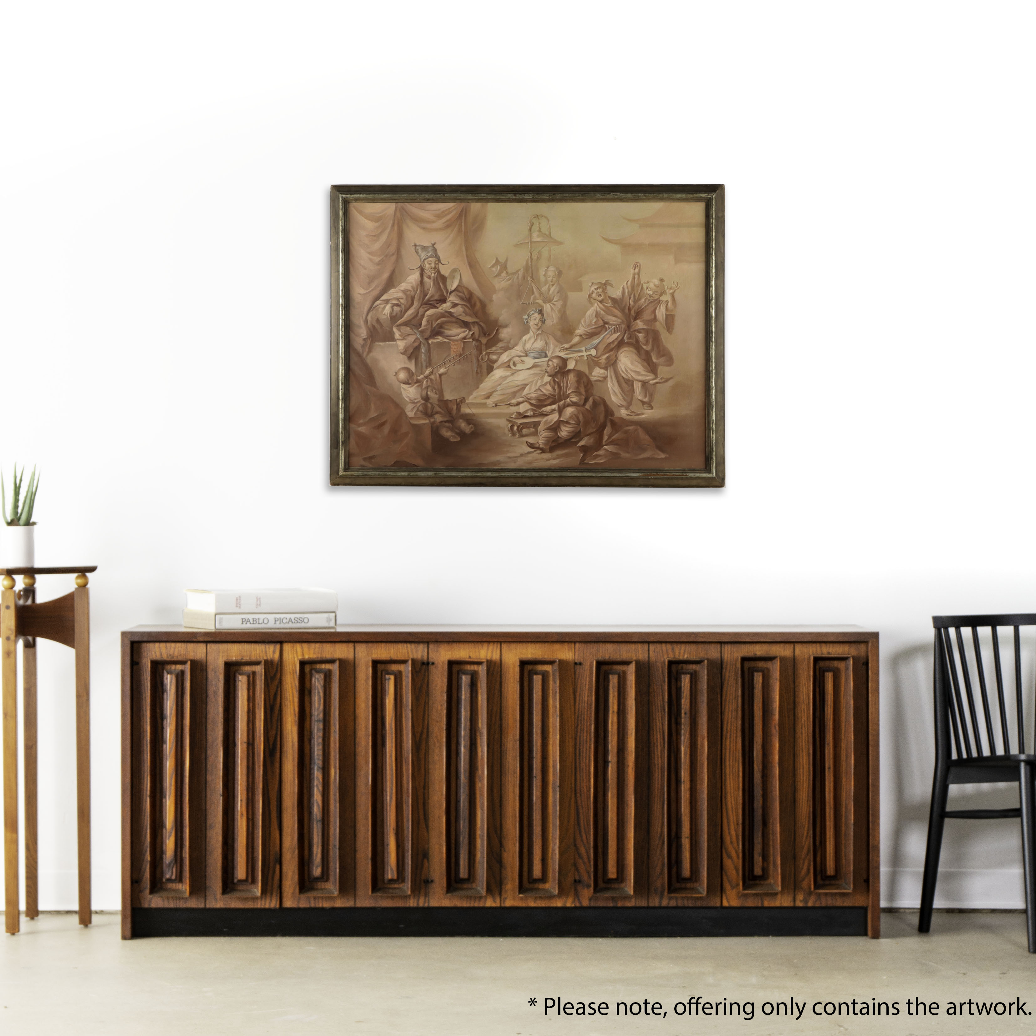 European School Oil Painting of Chinese Figures