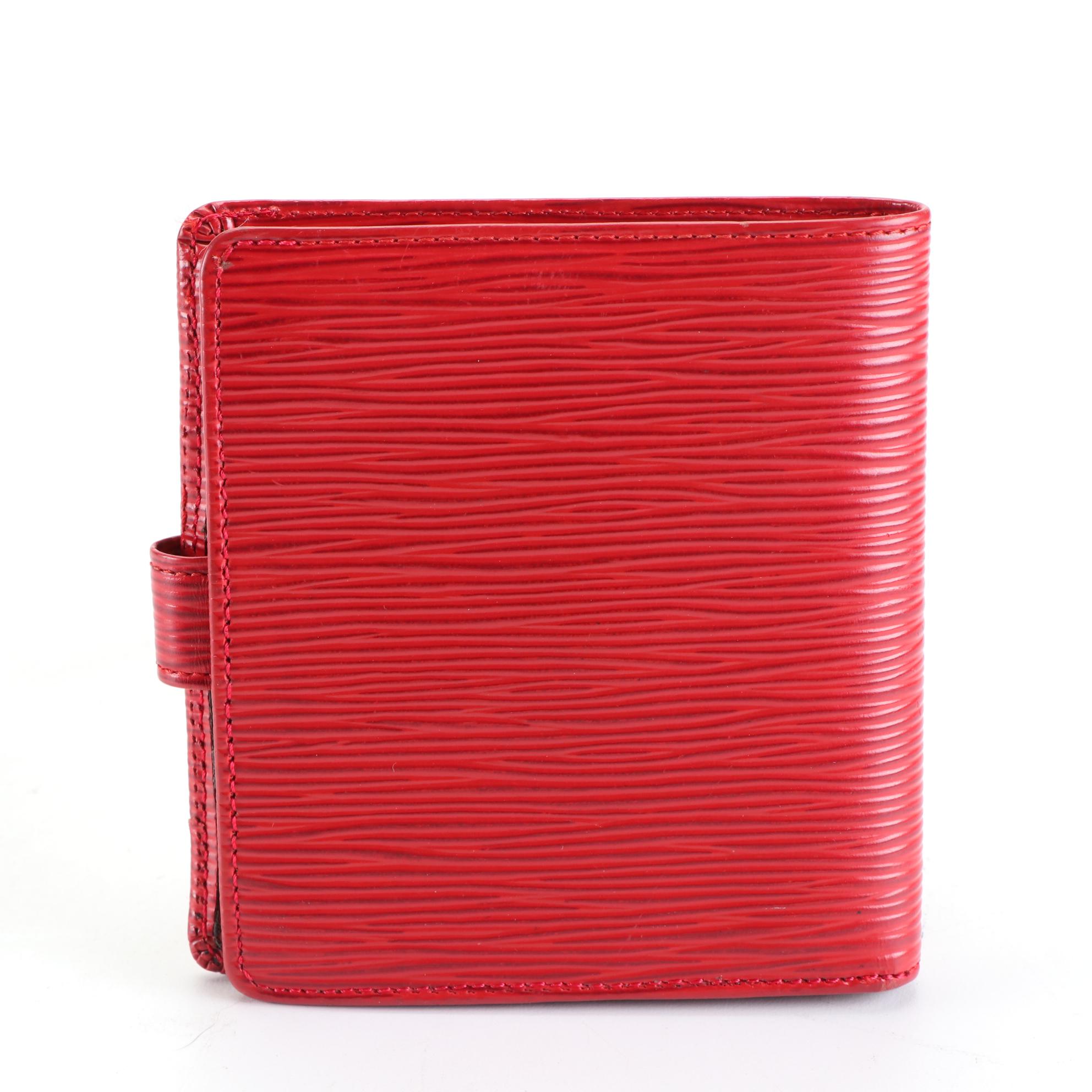 Louis Vuitton Porte-Billets Compact Wallet in Red Epi Leather