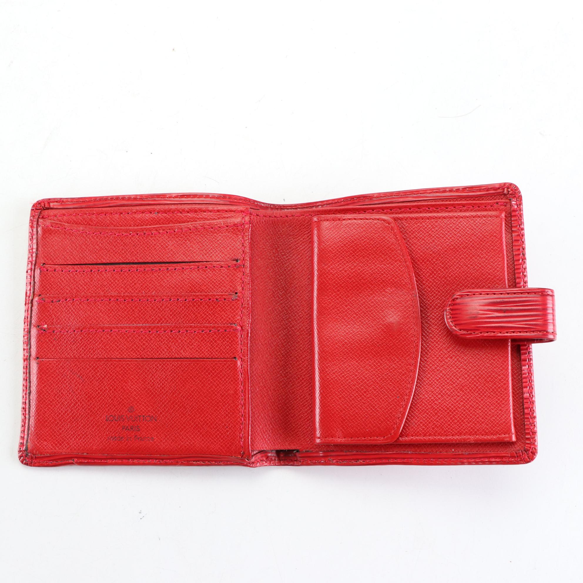 Louis Vuitton Porte-Billets Compact Wallet in Red Epi Leather
