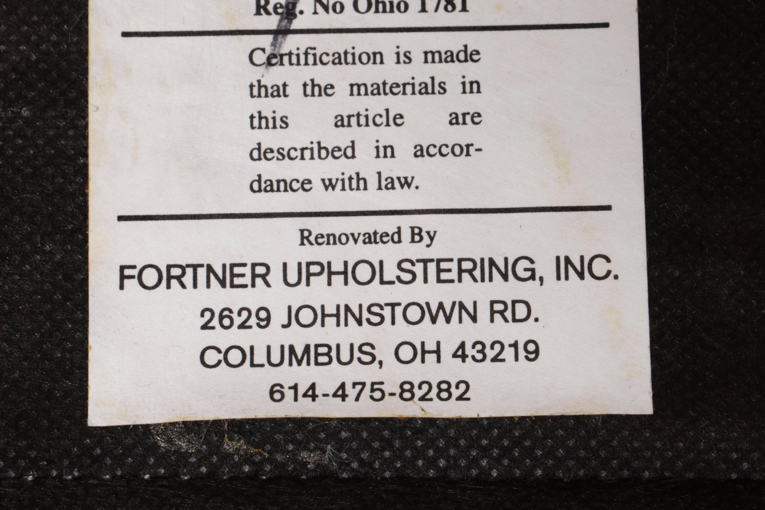 Contemporary Buttoned-Down Suede and Ogee Frame Ottoman