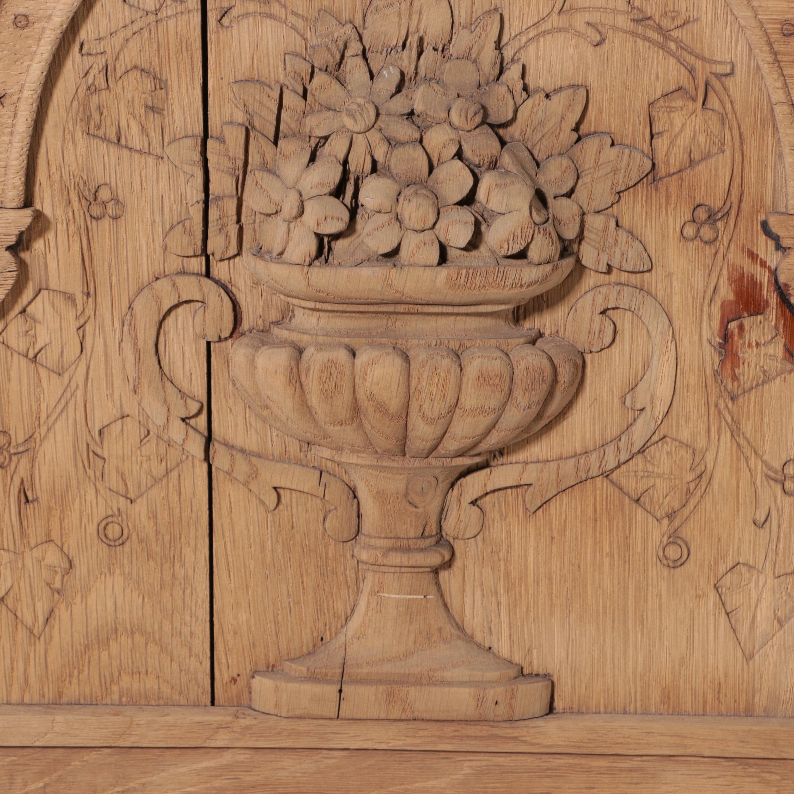 Renaissance Style Scrubbed Oak Cabinet-on-Stand, Early 20th Century
