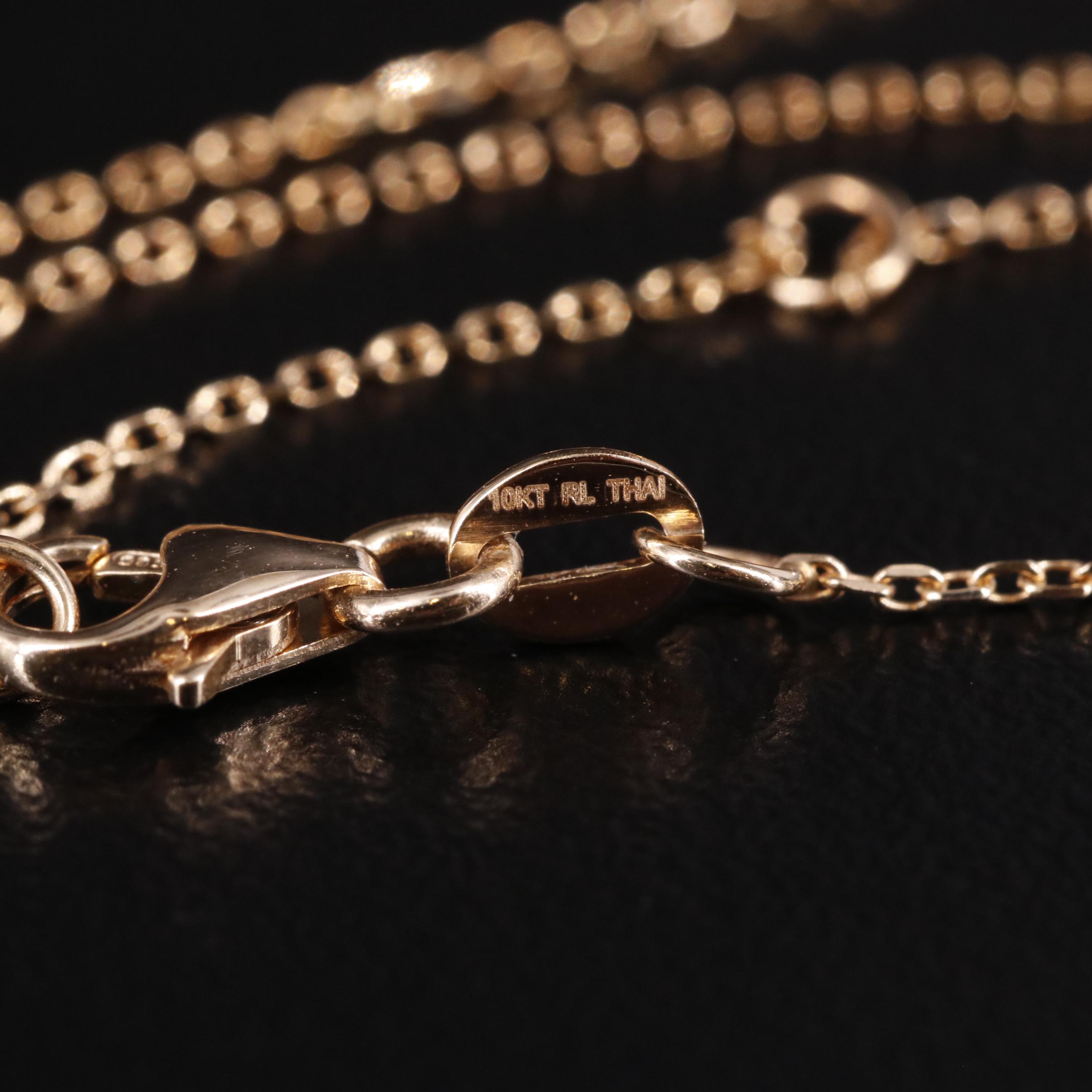 10K Interlocking Circle Pendant Necklace