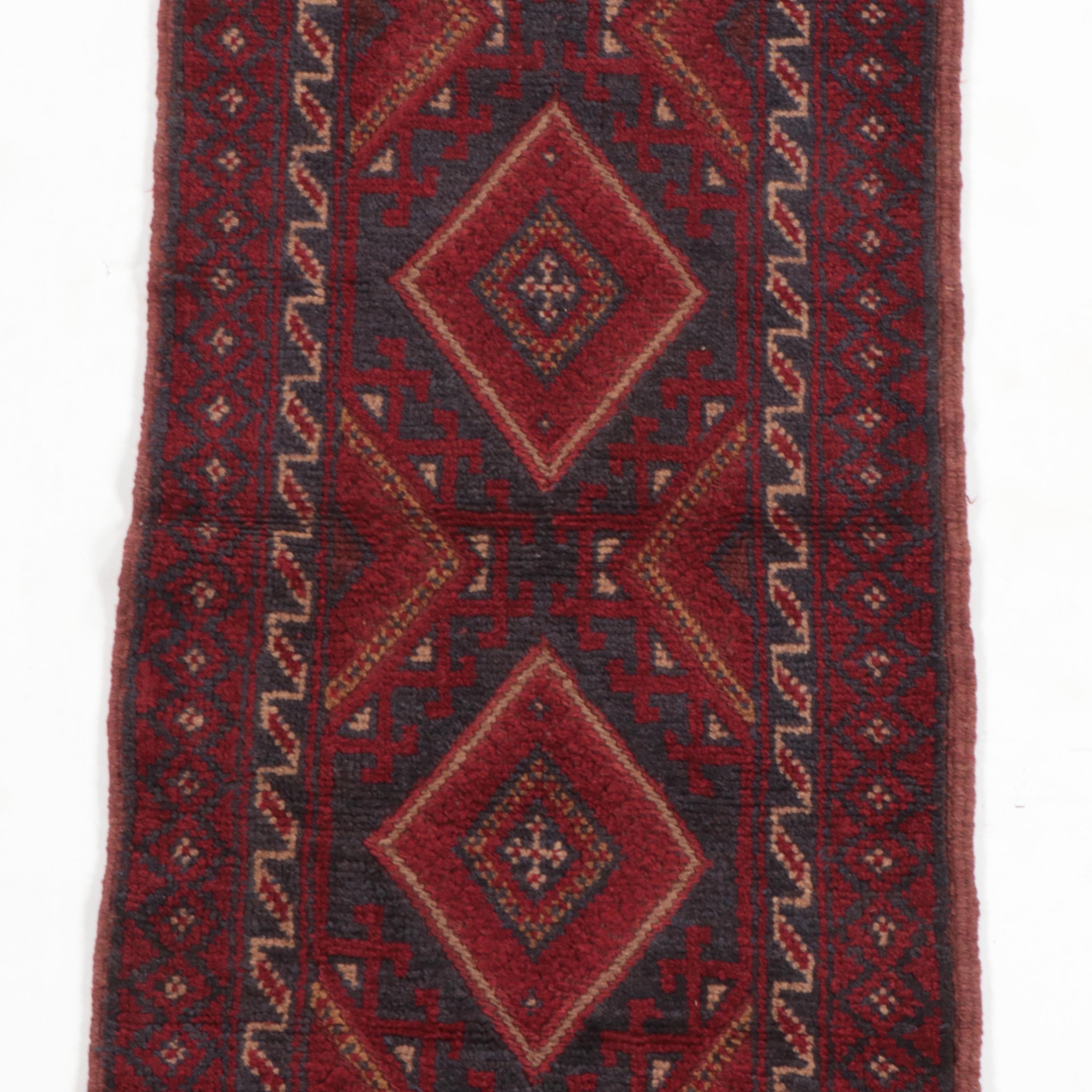 2'1 x 8'3 Hand-Knotted Afghan Mixed Technique Carpet Runner