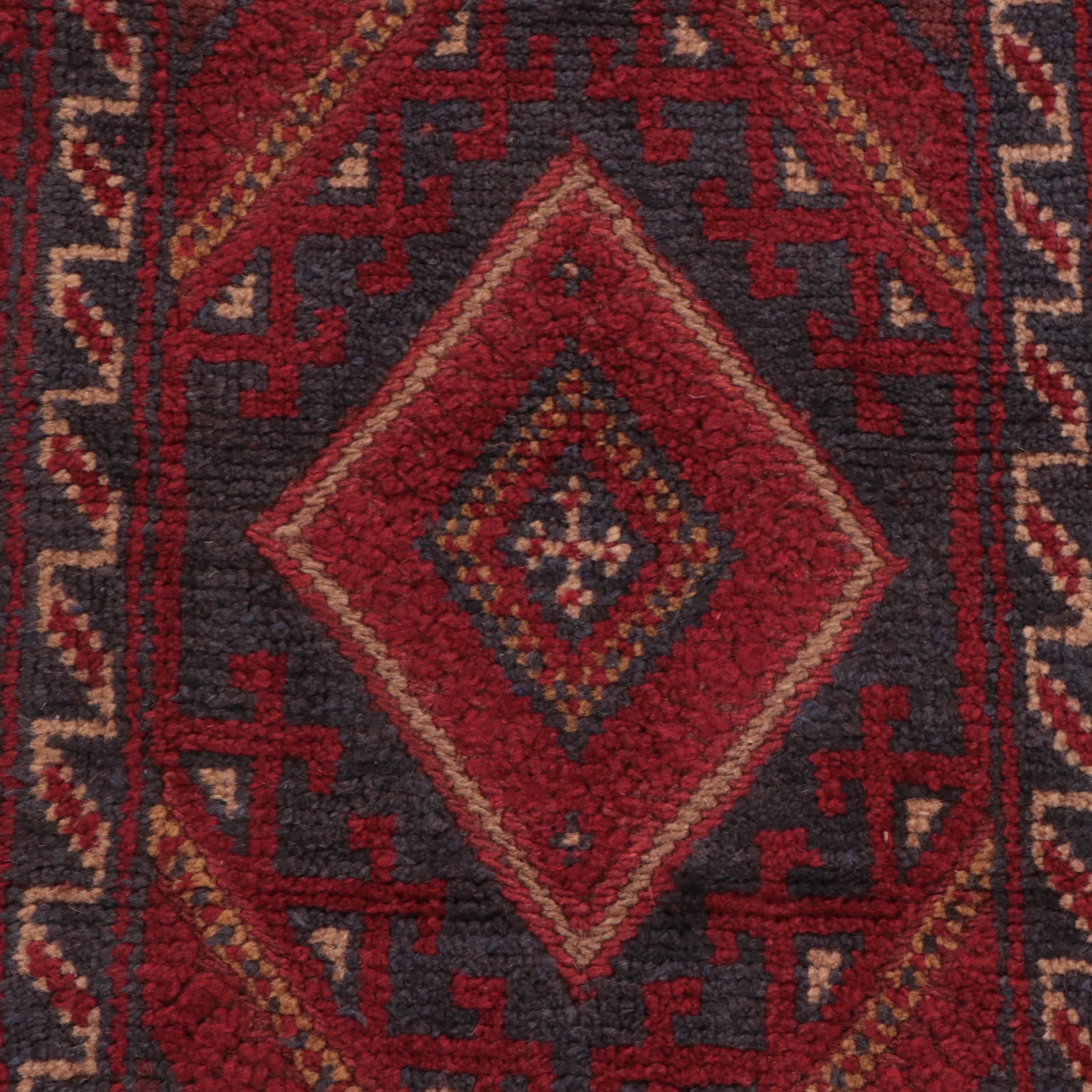 2'1 x 8'3 Hand-Knotted Afghan Mixed Technique Carpet Runner