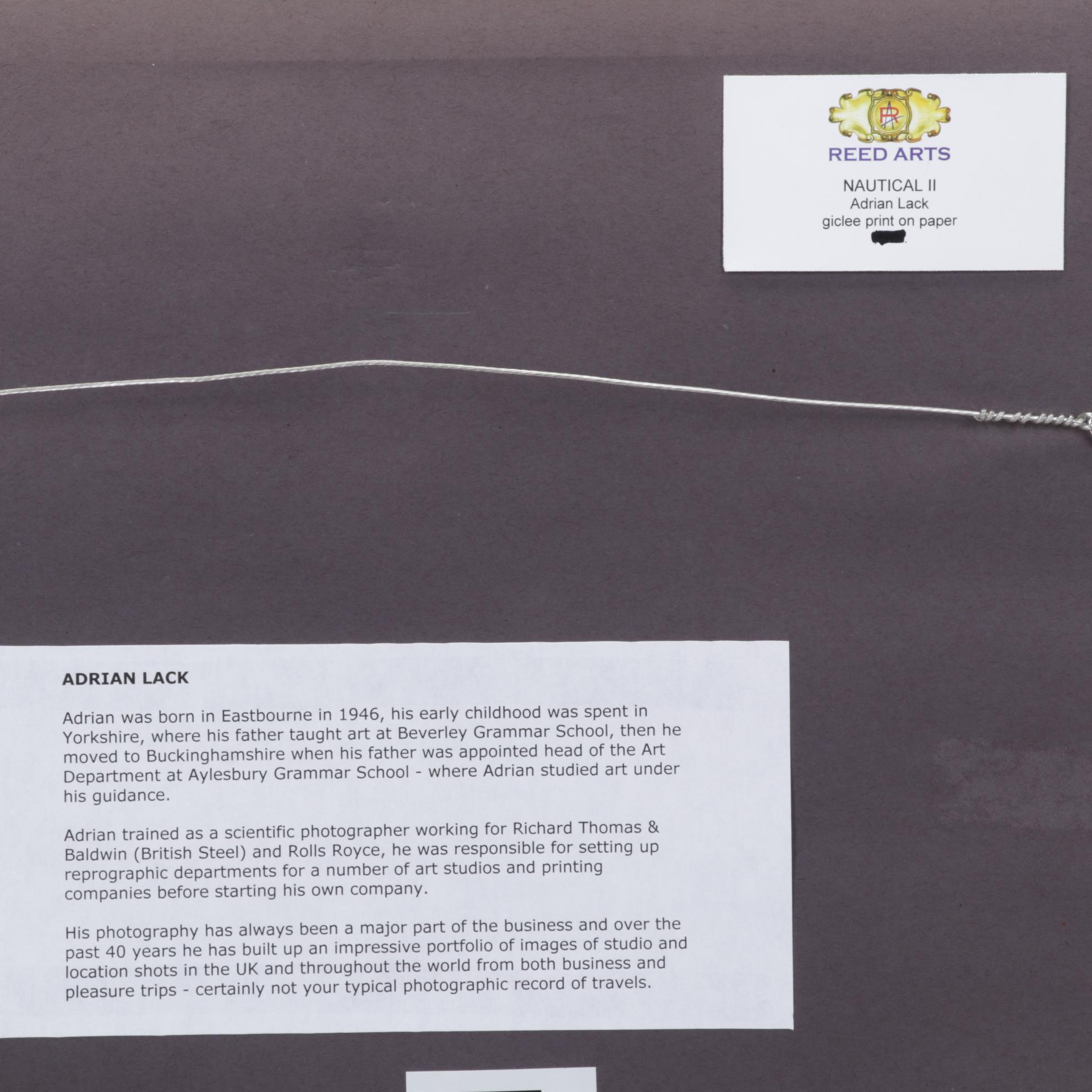 Adrian Lack Giclée "Nautical II," 21st Century